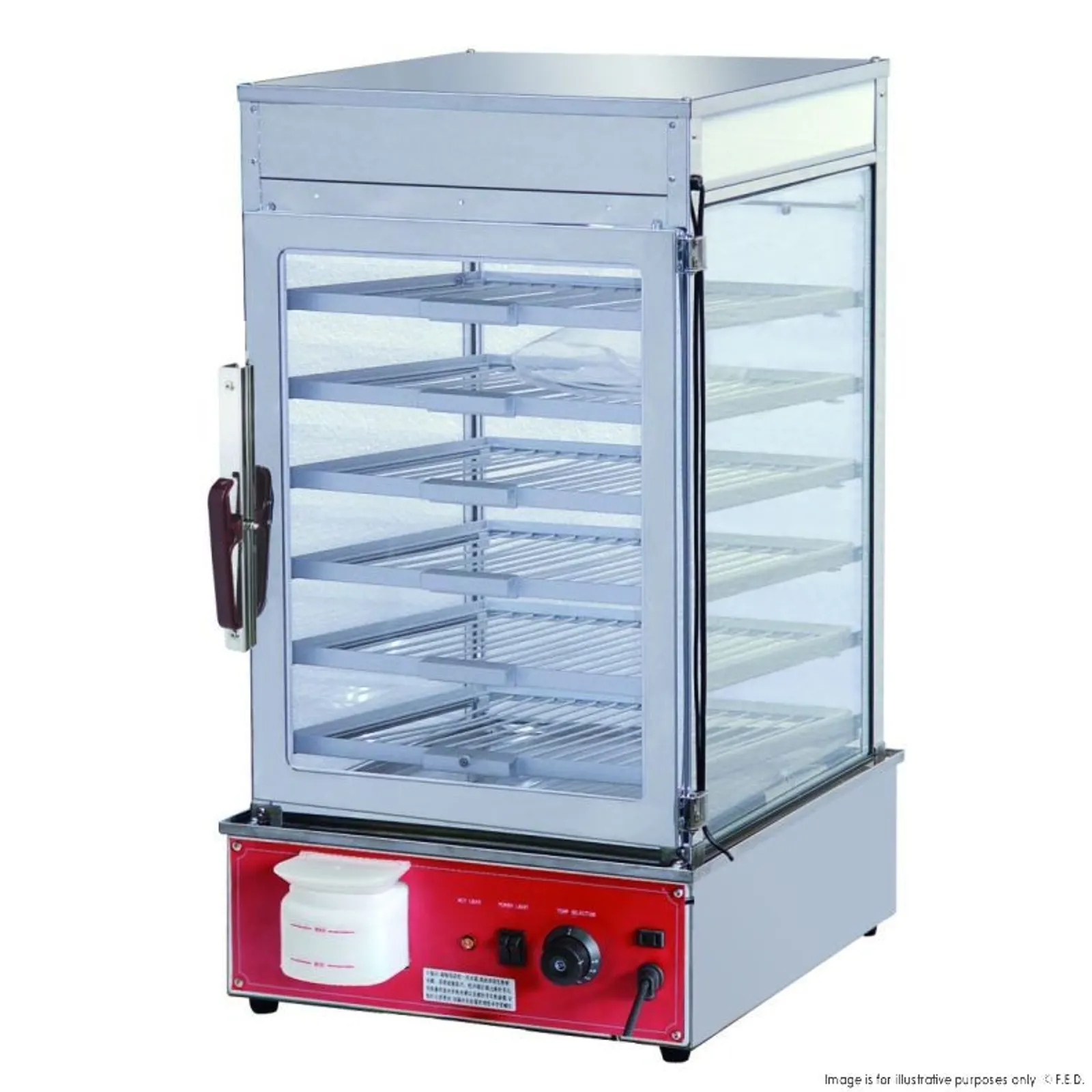 Benchstar MME-600H-S Heavy Duty Electric Steamer Display Cabinet 1.2kW