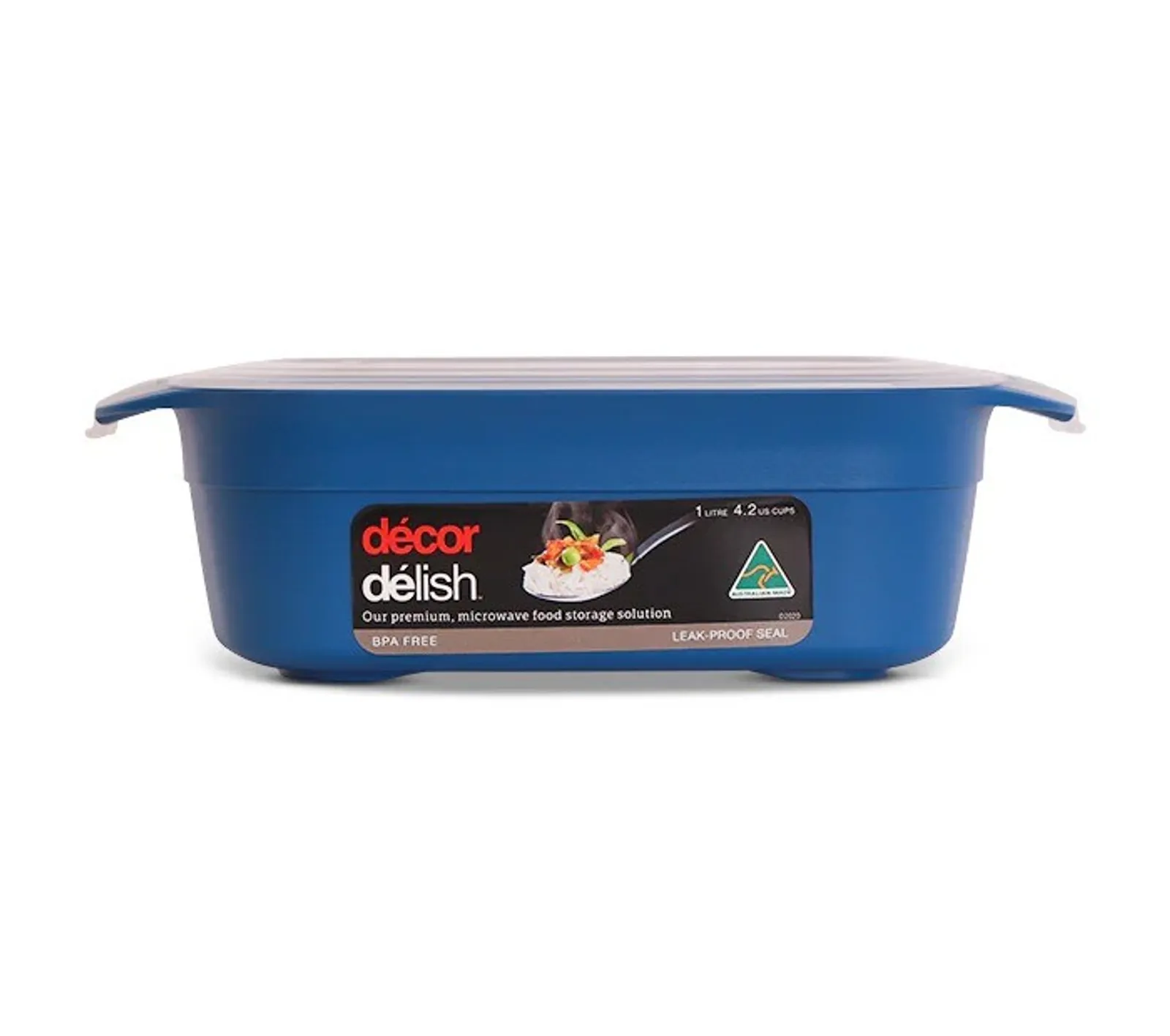 Decor Delish 249100 - Food Container, Oblong, 1L