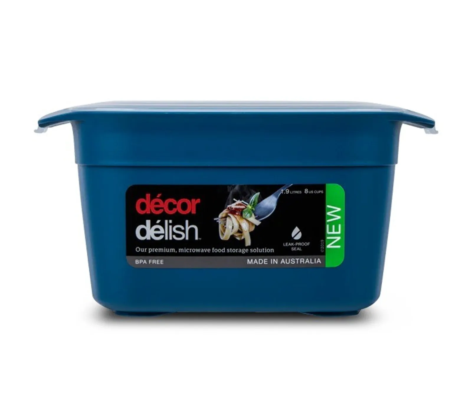 Decor Delish 249200 - Food Container, Oblong, 1.9L