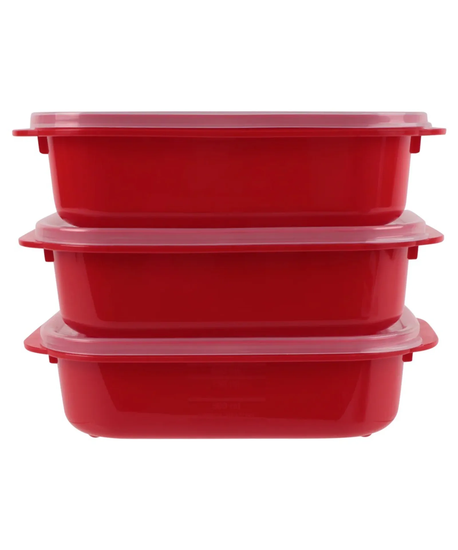 Decor Microsafe 124550 - Microwavable Container, Oblong, 900ML, 3pk