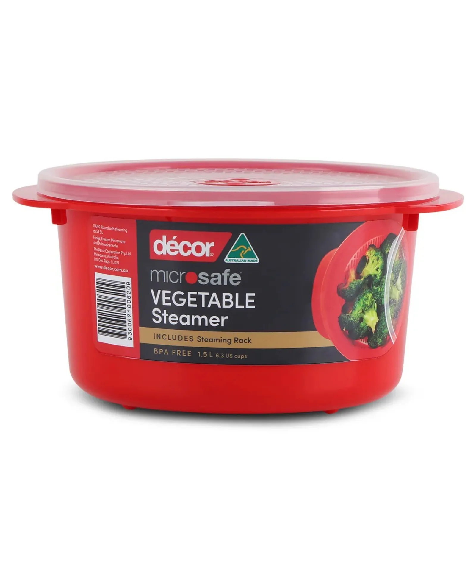 Decor Microsafe 127300 - Microwave Steamer, Round with Rack, 1.5L