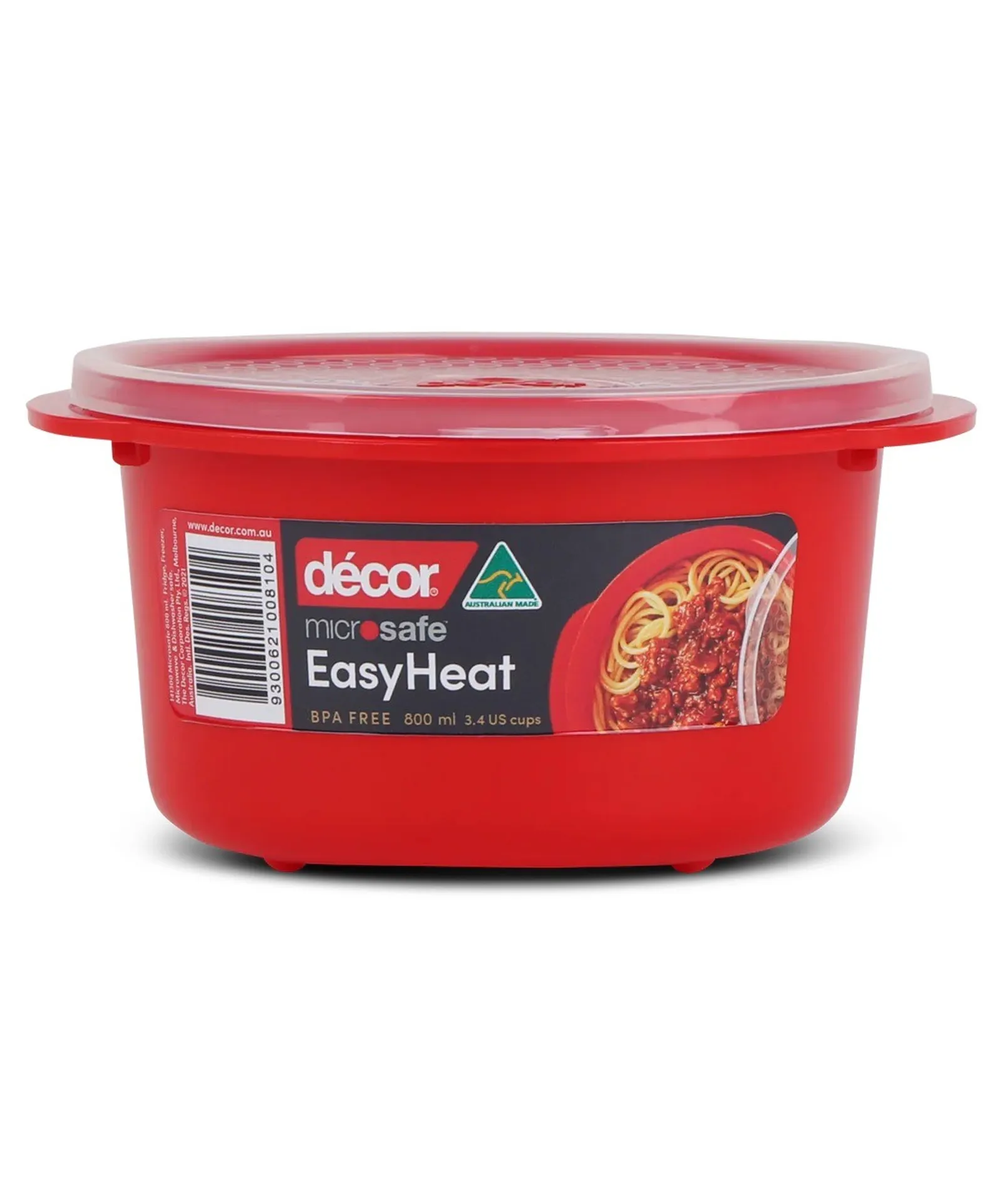 Decor Microsafe 141300 - Microwavable Container, Round, 800ml