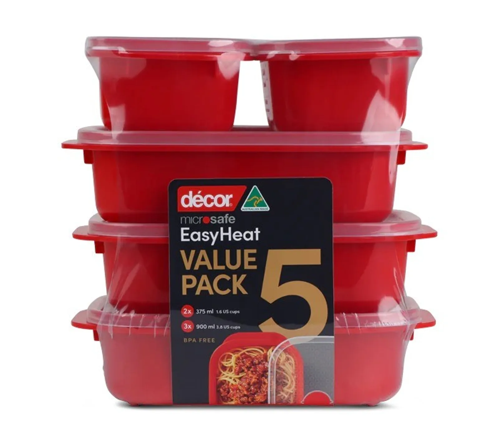 Decor Microsafe 187750 - Microwavable Container, Oblong, Set
