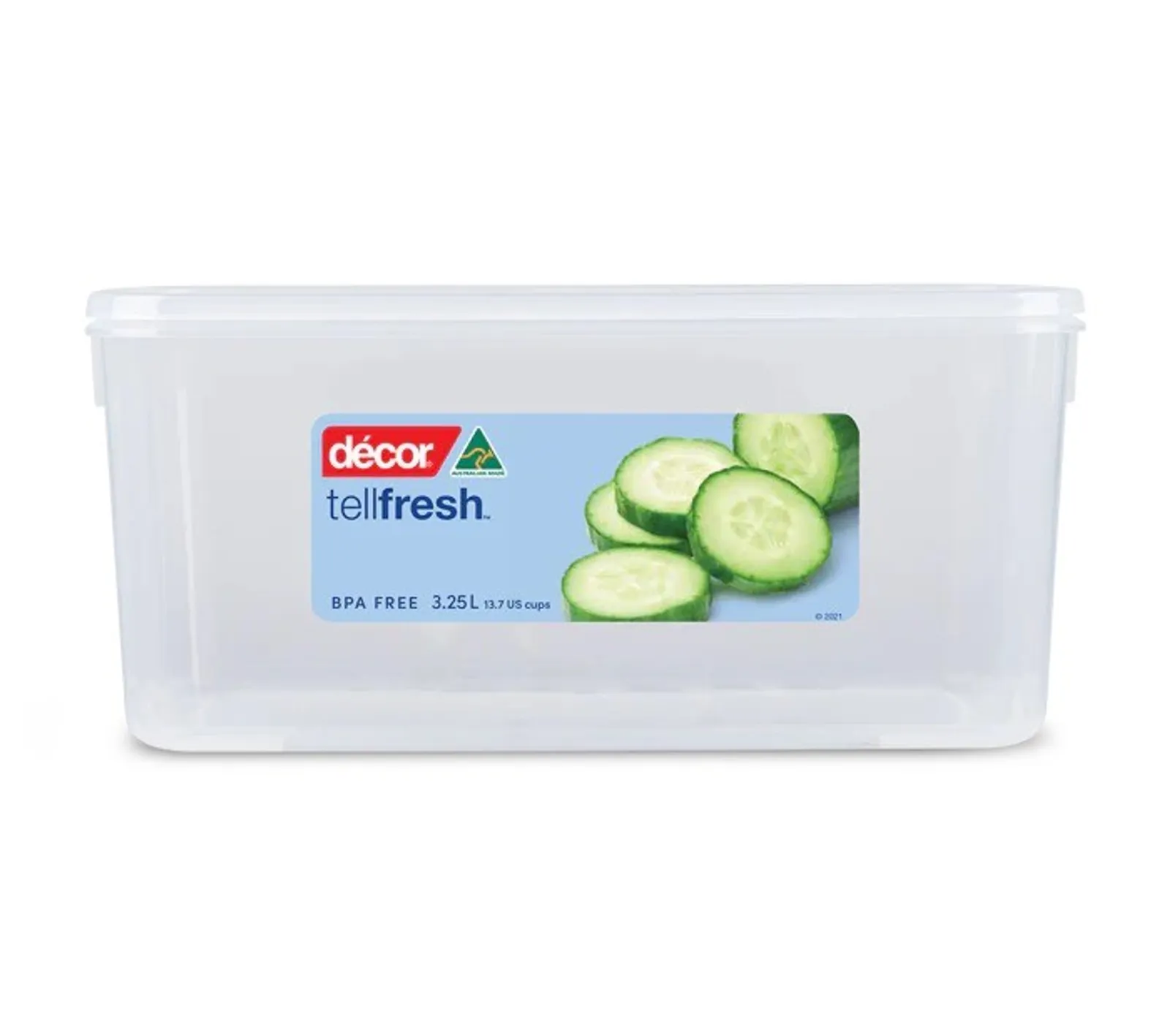 Decor Tellfresh 000660 - Food Container, Tall, Oblong, 3.25L