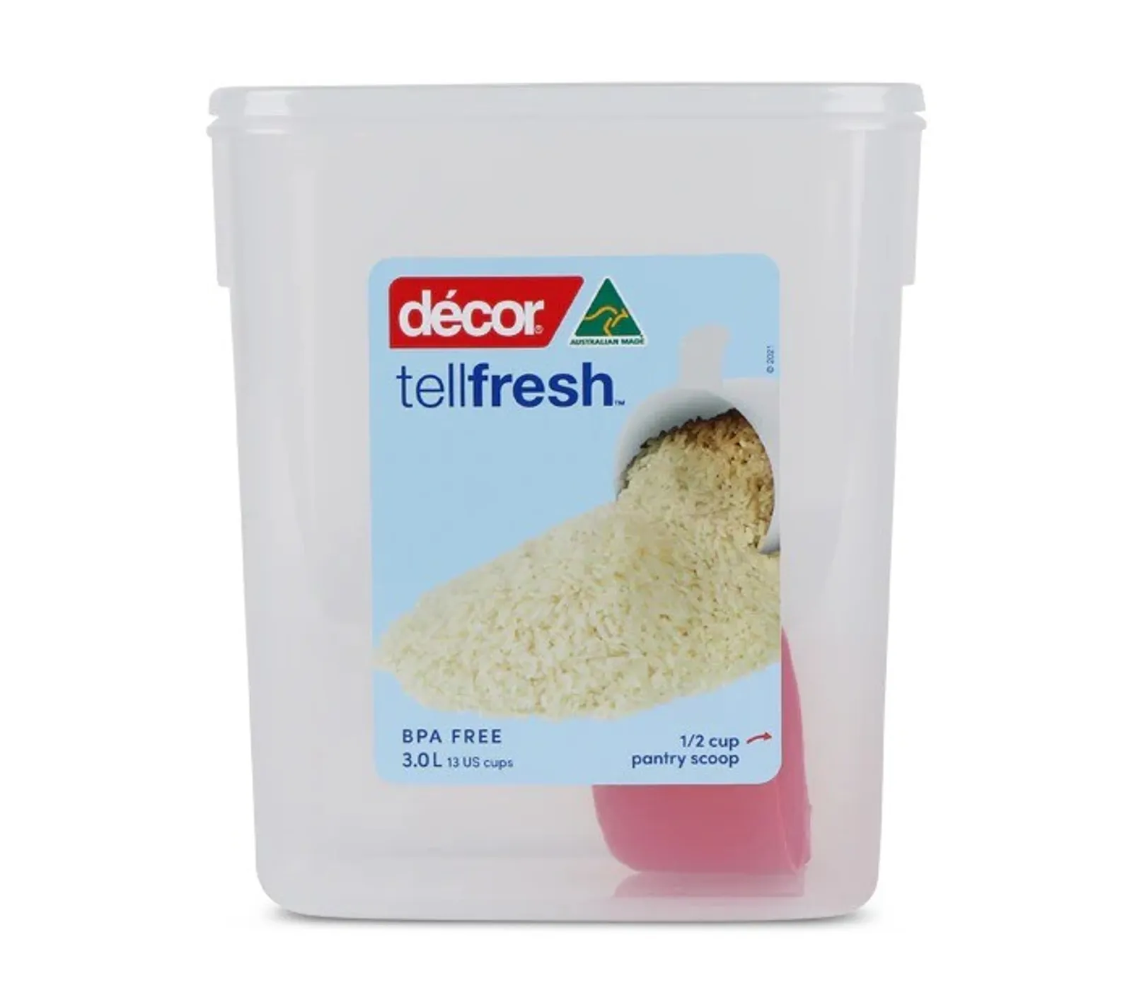 Decor Tellfresh 003760 - Food Container, Tall, Oblong, 3L