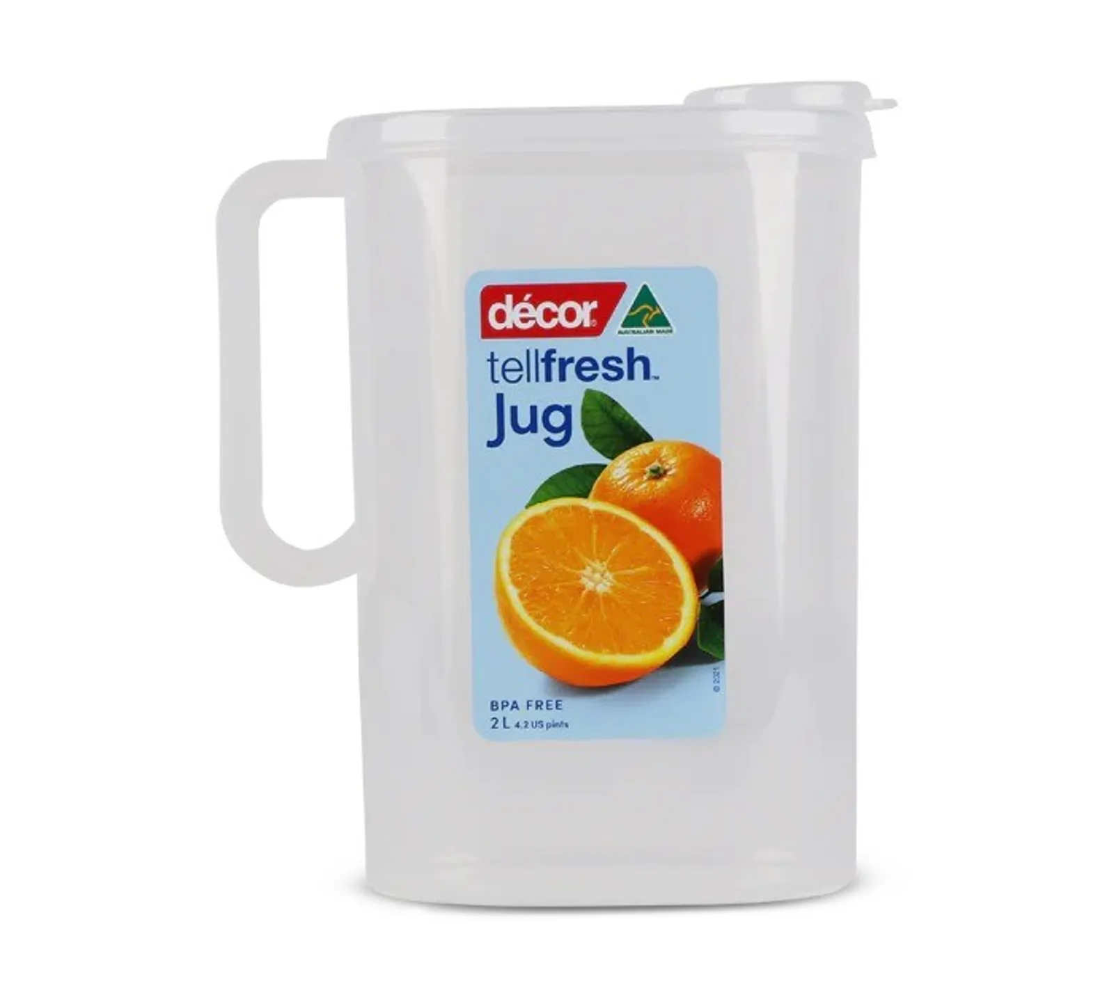 Decor Tellfresh 071902 - Water Jug with Lid, 2L