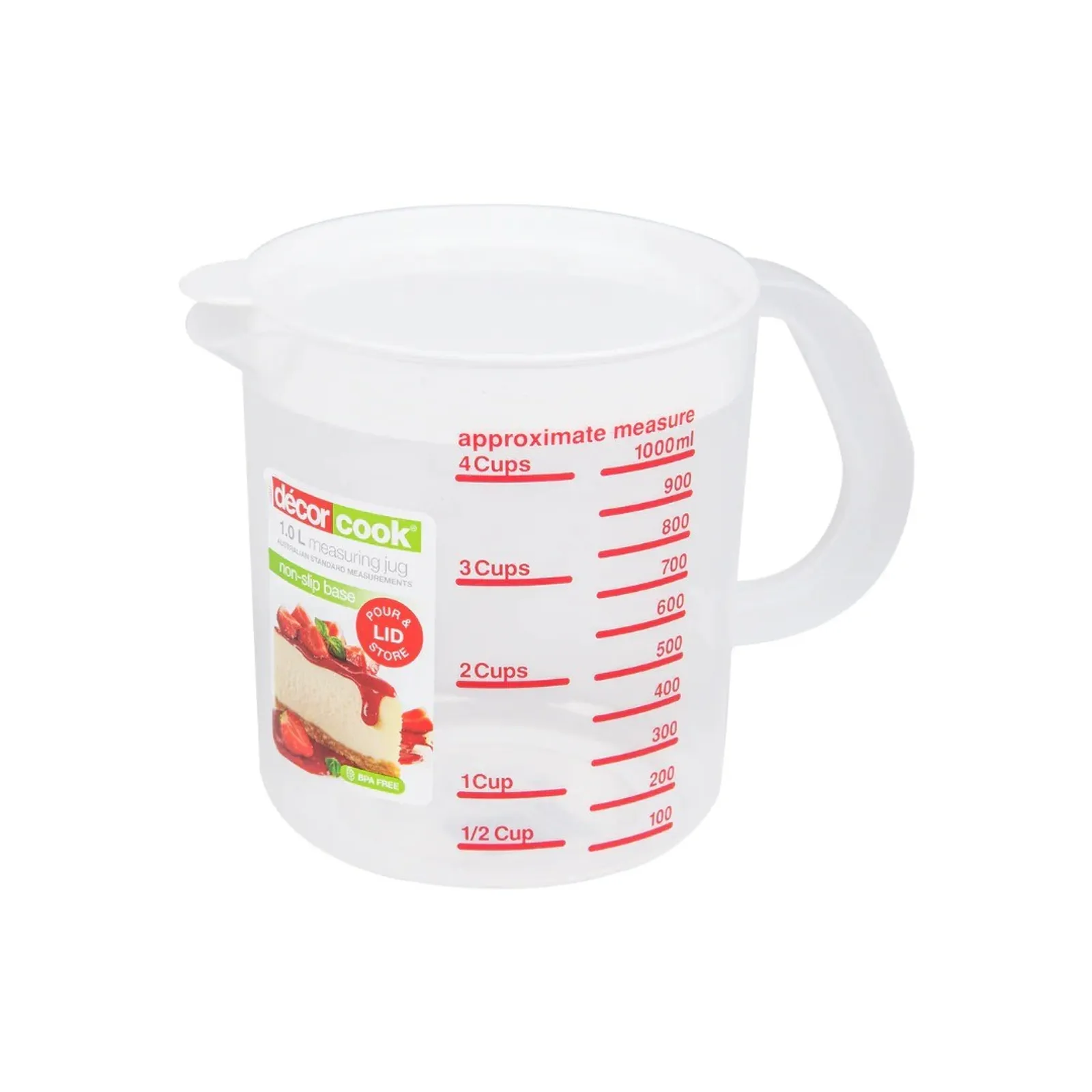 Decor Cook 166700 - Measuring Jug with Lid, 1L