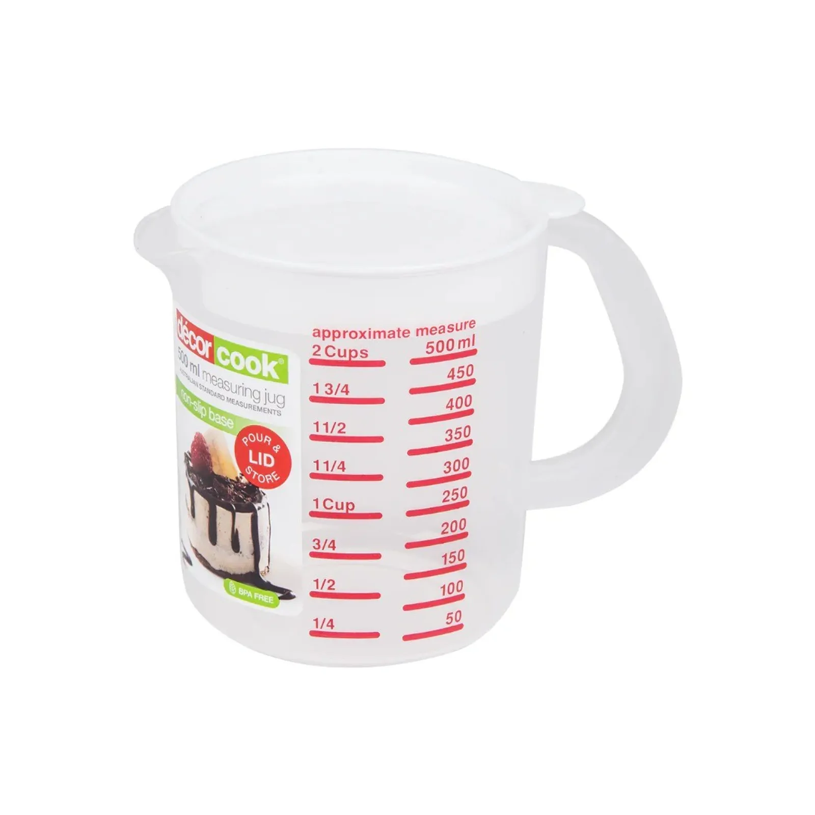 Decor Cook 166800 - Measuring Jug with Lid, 500ml