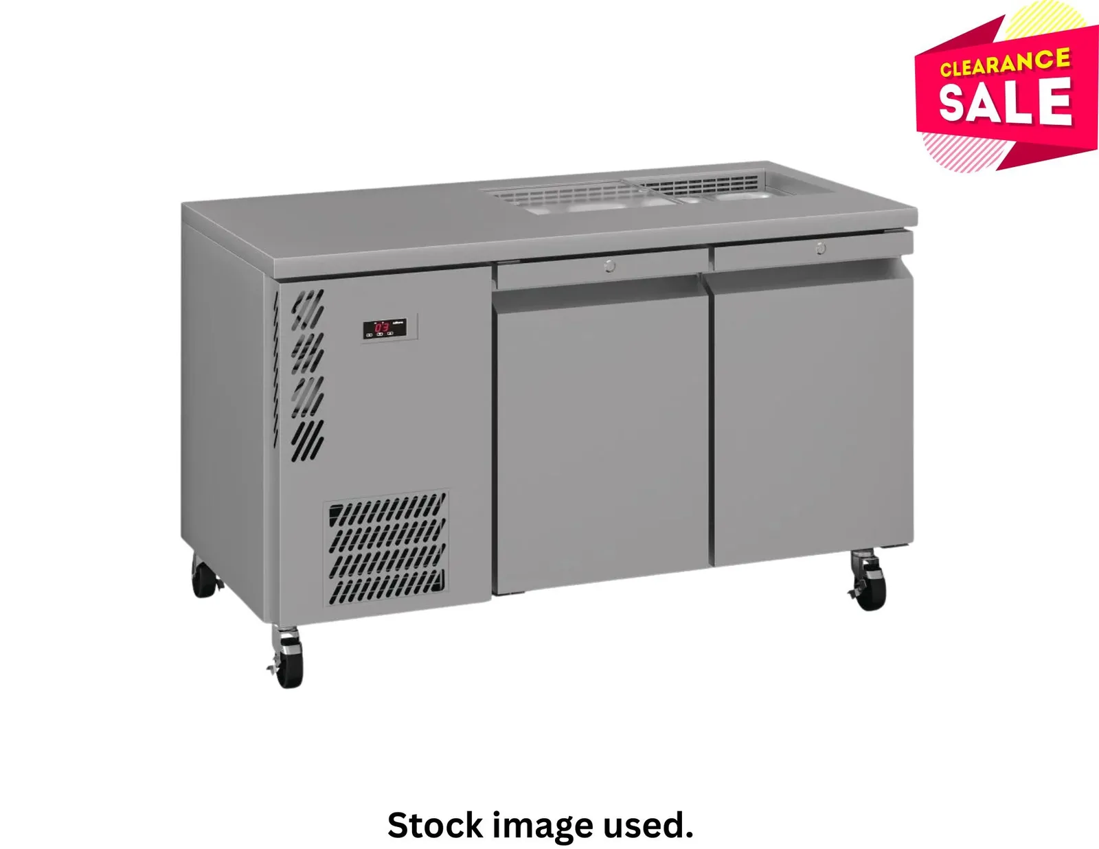 Williams HO2USSBA Opal BA - 2 Solid Door Counter Fridge, Blown Airwell - Aged Stock