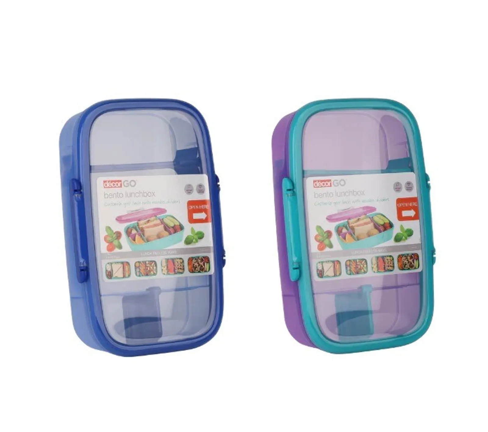 Decor On The Go 243700 - Bento Lunch Box, 2L