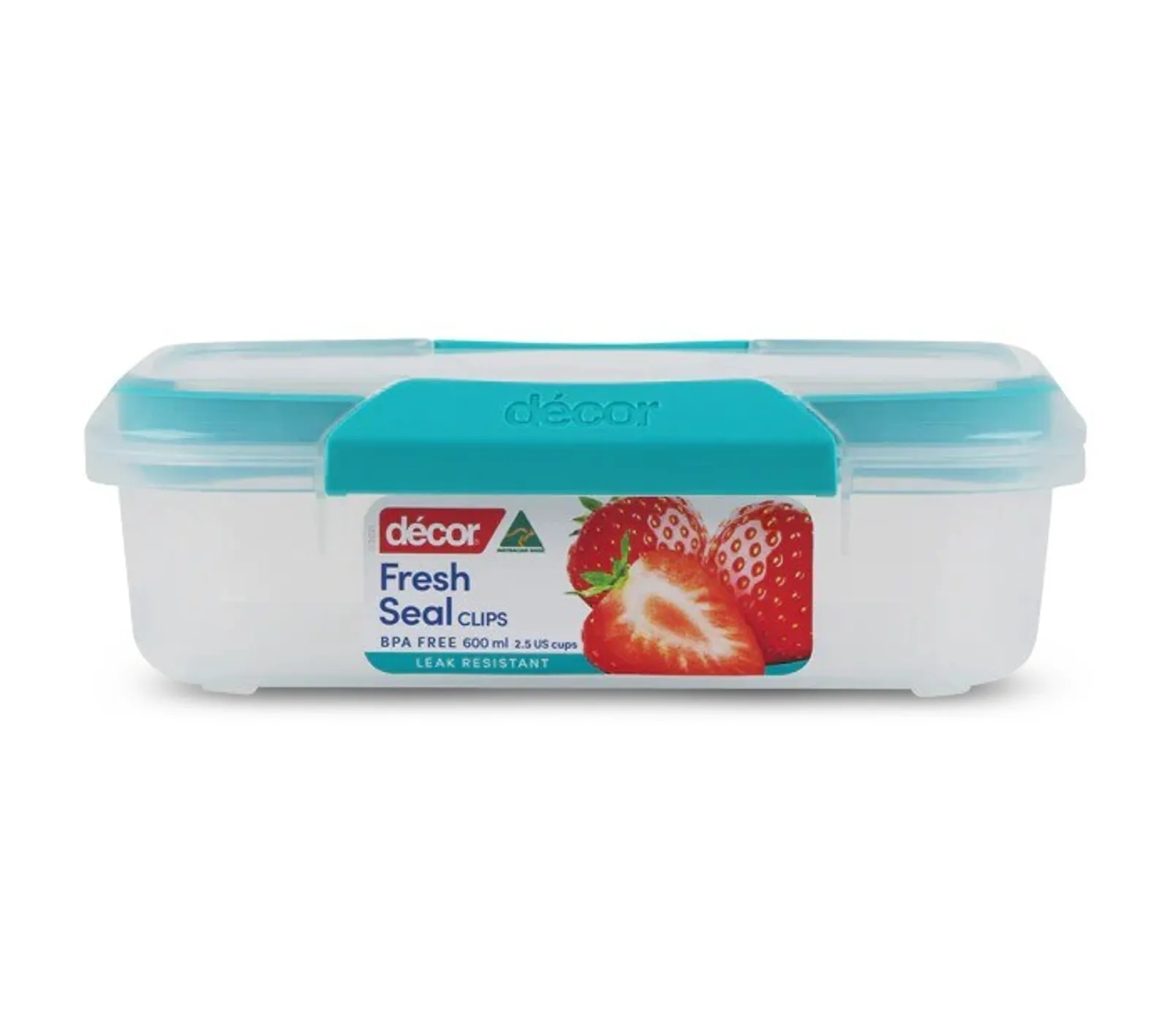 Decor Fresh Seal Clips 231810 - Food Containers, Oblong, 600ml