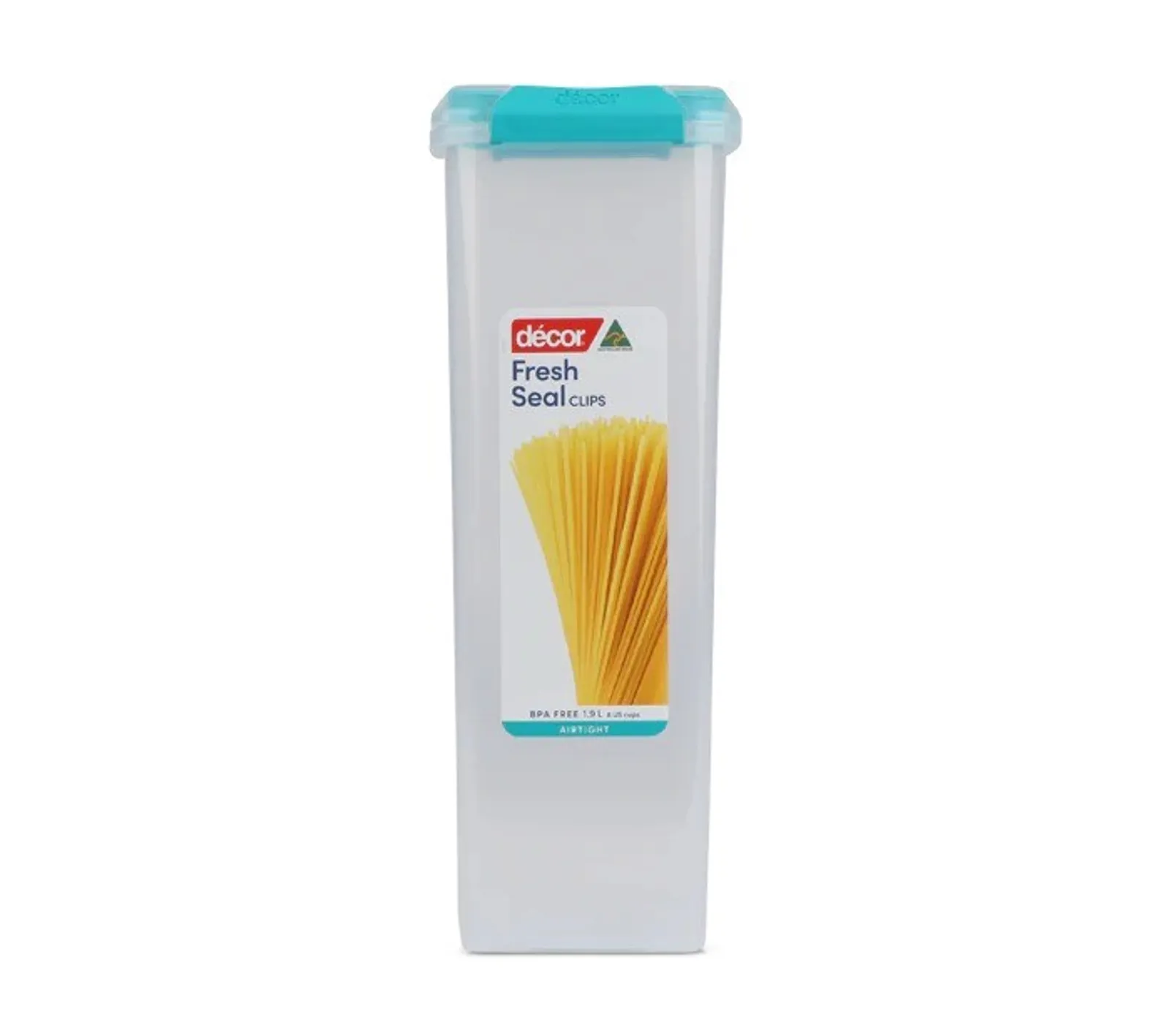 Decor Fresh Seal Clips 239510 - Food Containers, Tall, Square, 1.9L