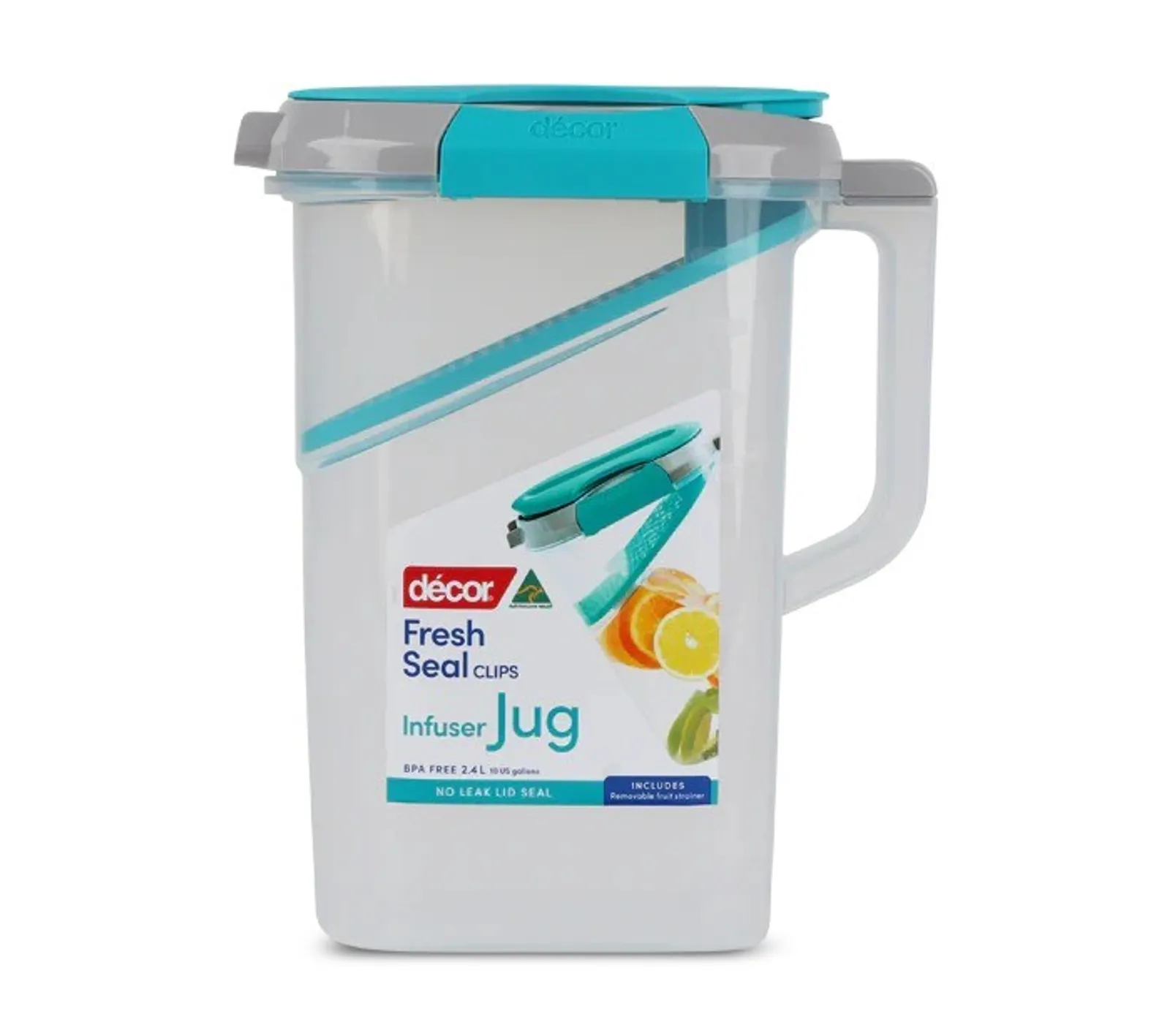 Decor Fresh Seal Clips 240610 - Water Infuser Jug, 2.4L