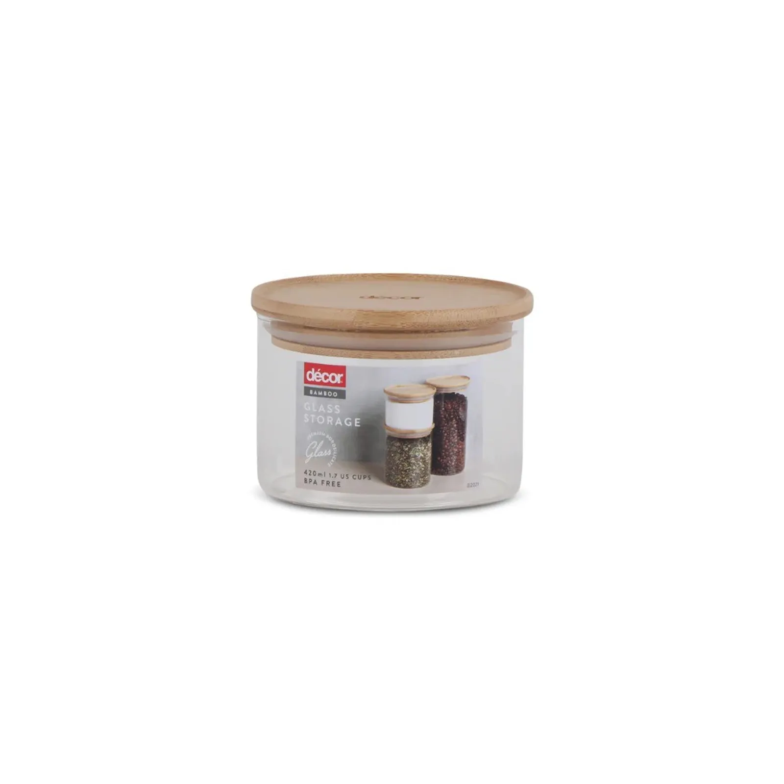 Decor Bamboo 257800 - Glass Bamboo Canister, 420ml