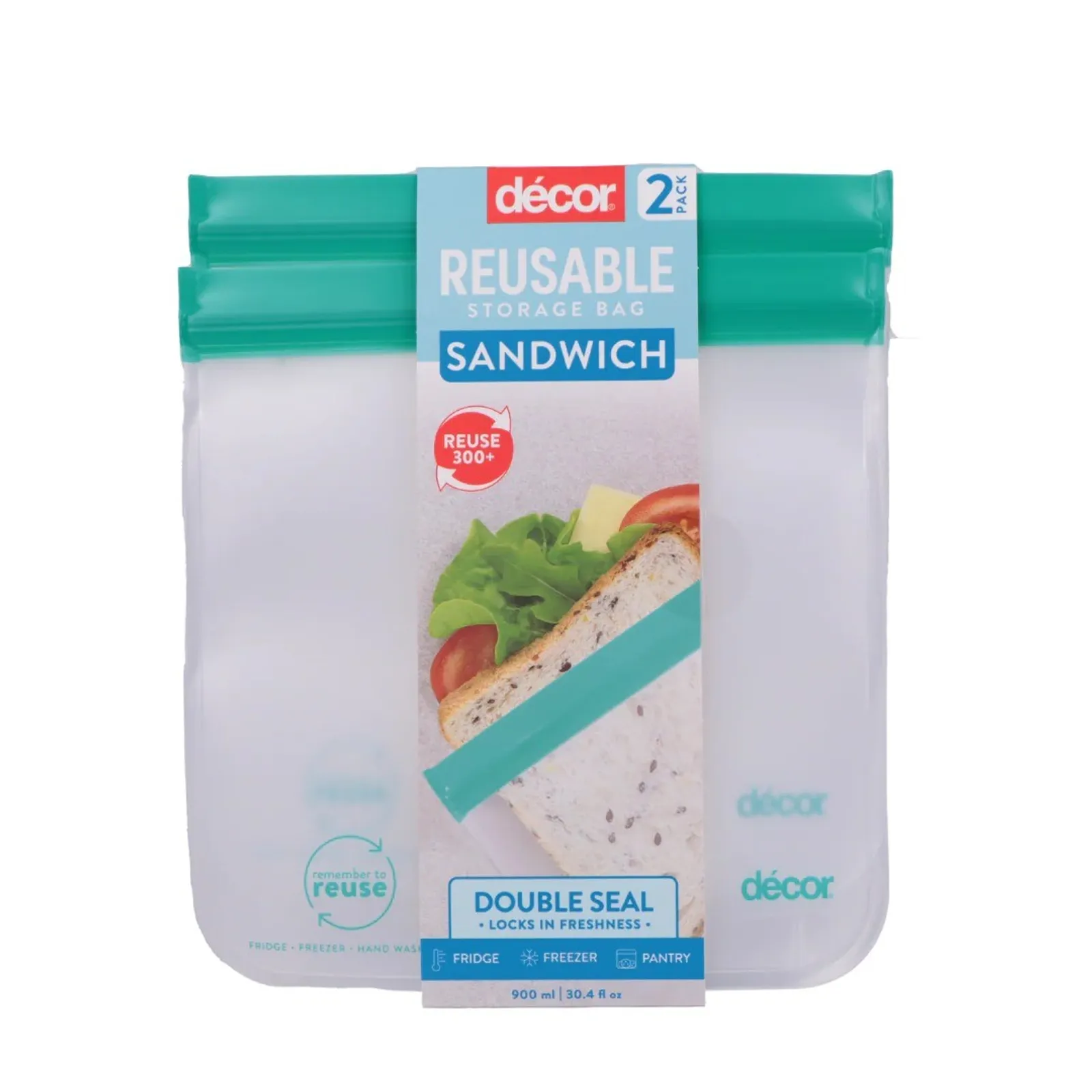 Decor Go 255700 - Reusable Lunch Bag, 900ML, 2pk