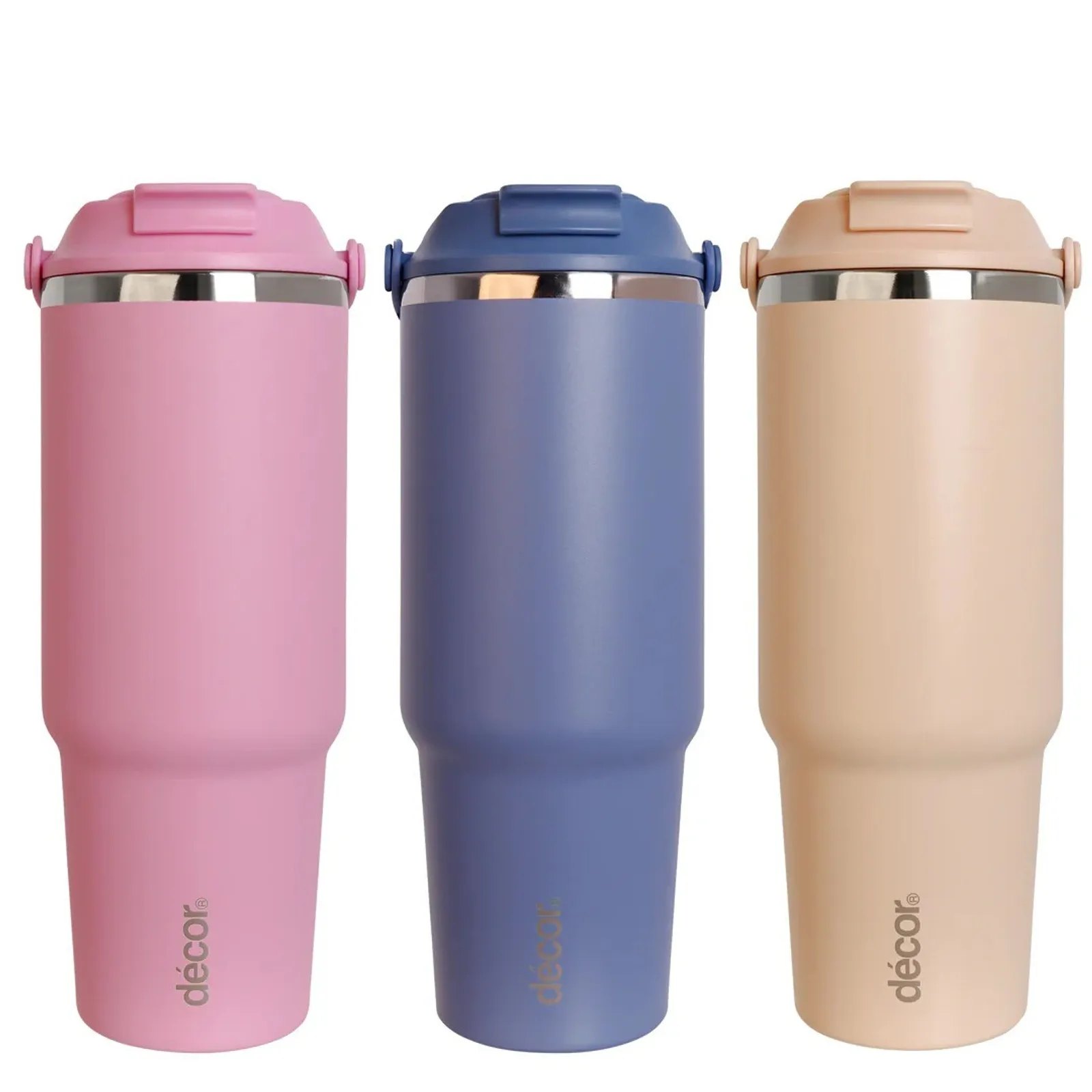 Decor 270200 - 2-in-1 Travel Tumbler Double Wall Stainless Steel 900ml