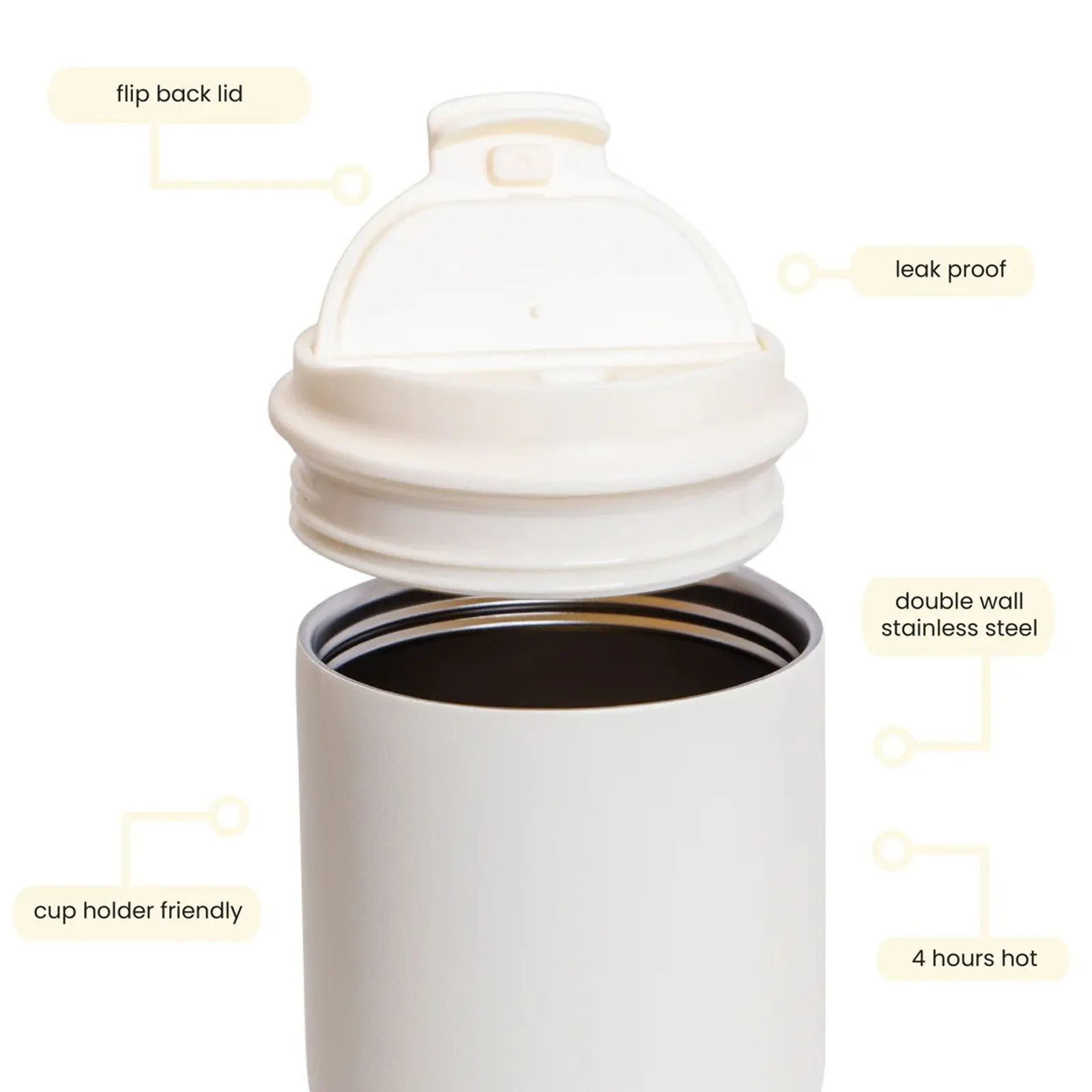 Decor 270000 - XL Coffee Cup Double Walled Stainless Steel 600ml