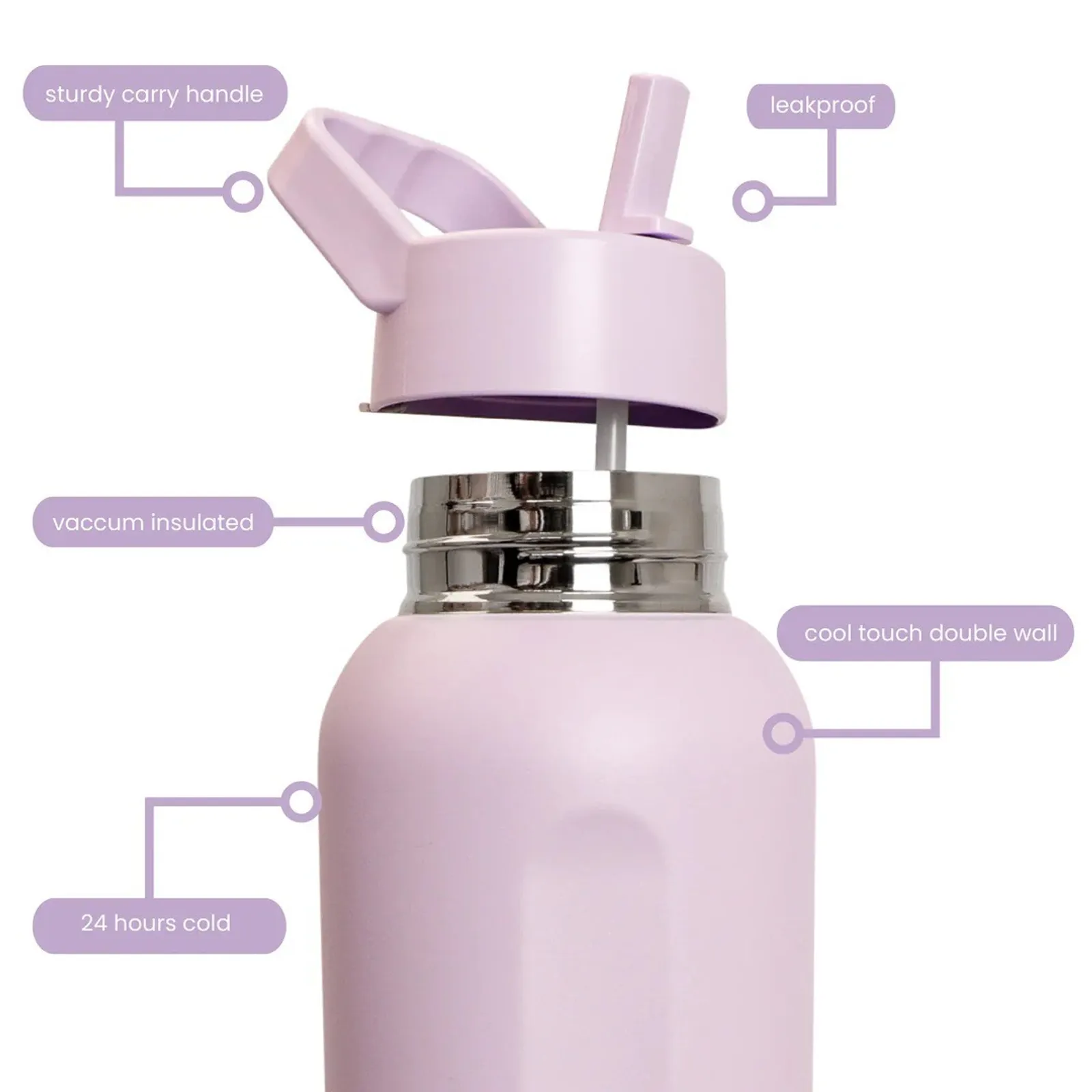 Decor 269300 - XXL Bottle Double Wall Stainless Steel 2L