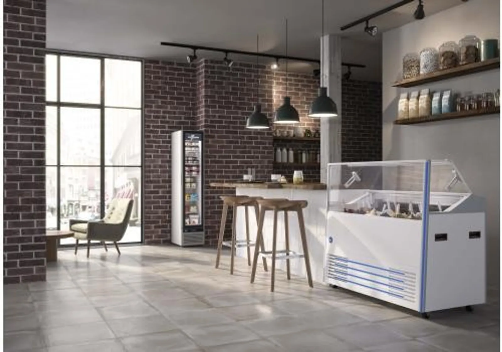 Iarp Glee X Slim - Ice Cream Negative Vertical Fridge Counter