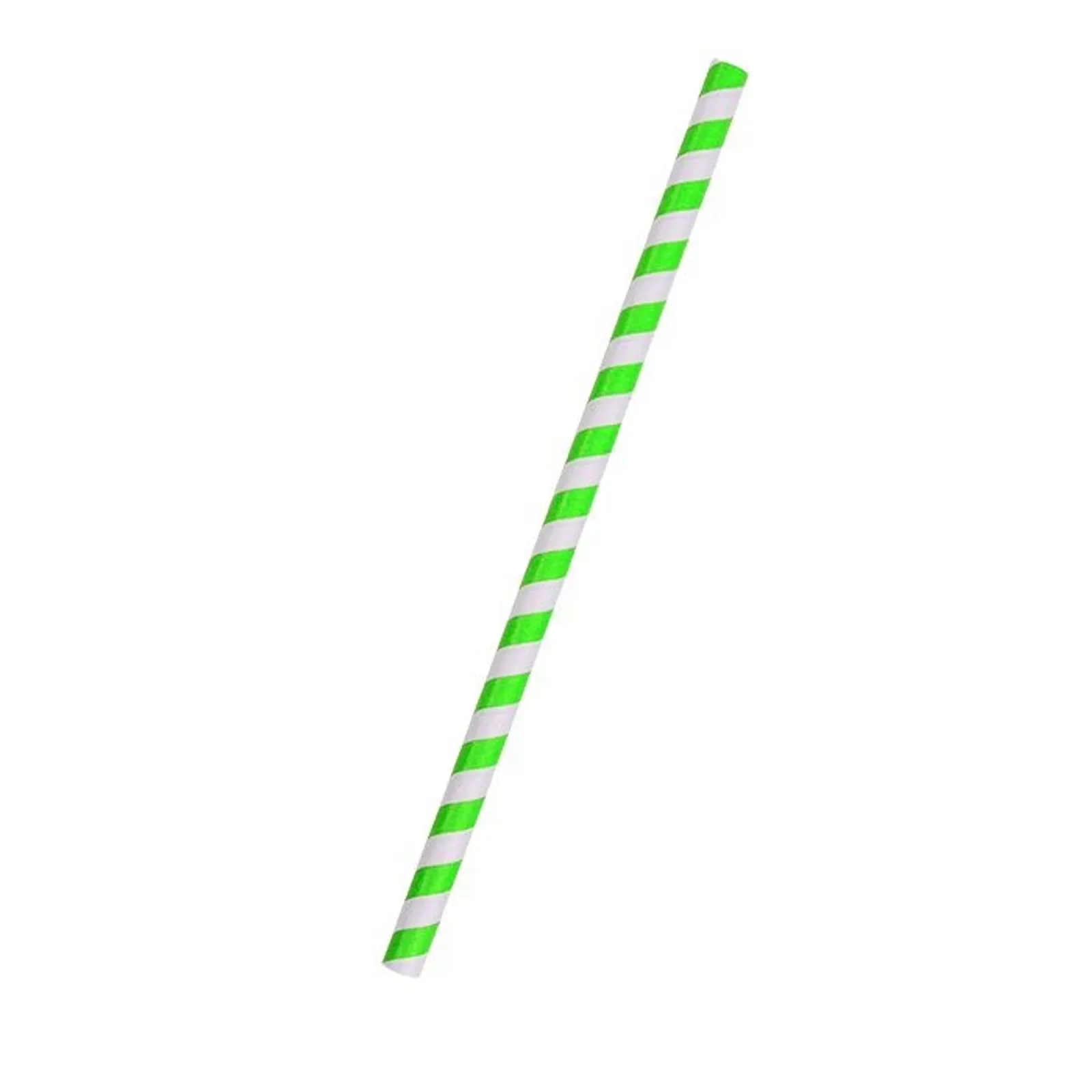 PAC Trading PSJGREEN - Paper Straw Jumbo Green Stripe 2500pc/ctn