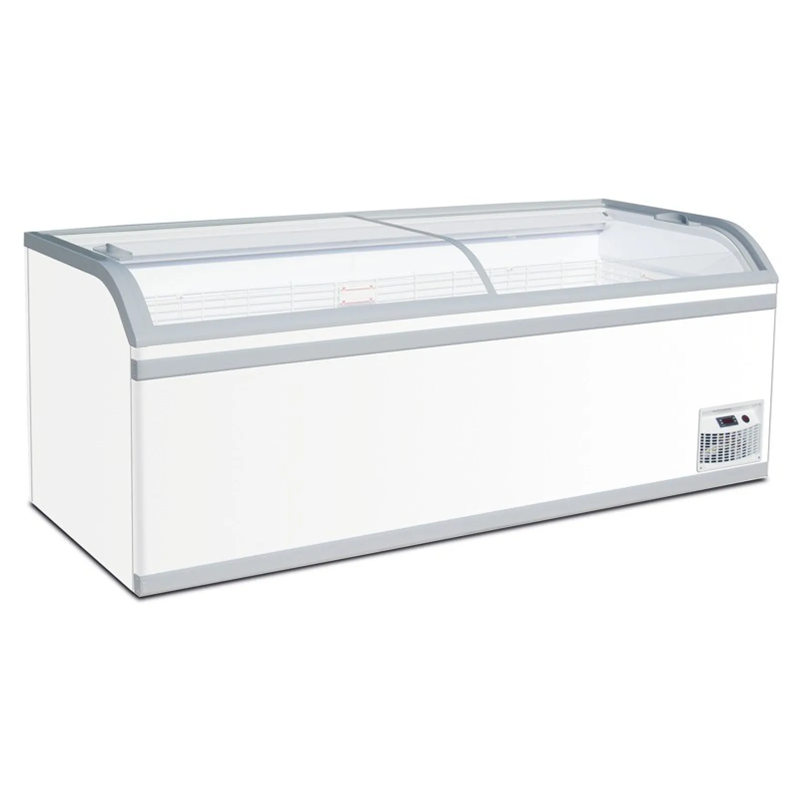 Iarp KREA PBL 260.9 - Curved Sliding Glass Lid Island Freezer