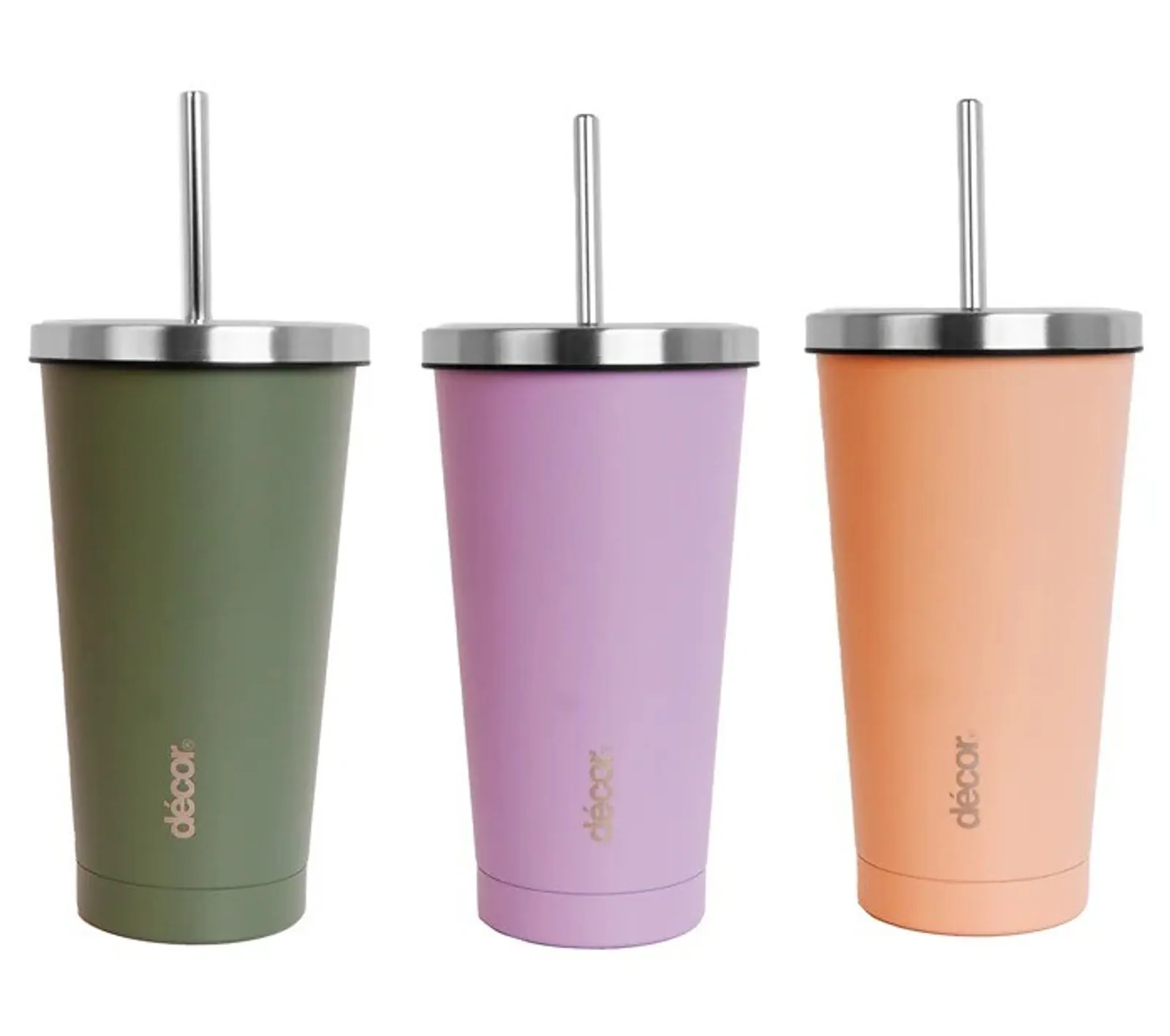 Decor 259200 - Double Wall Reusable Stainless Steel Tumbler, 450ml