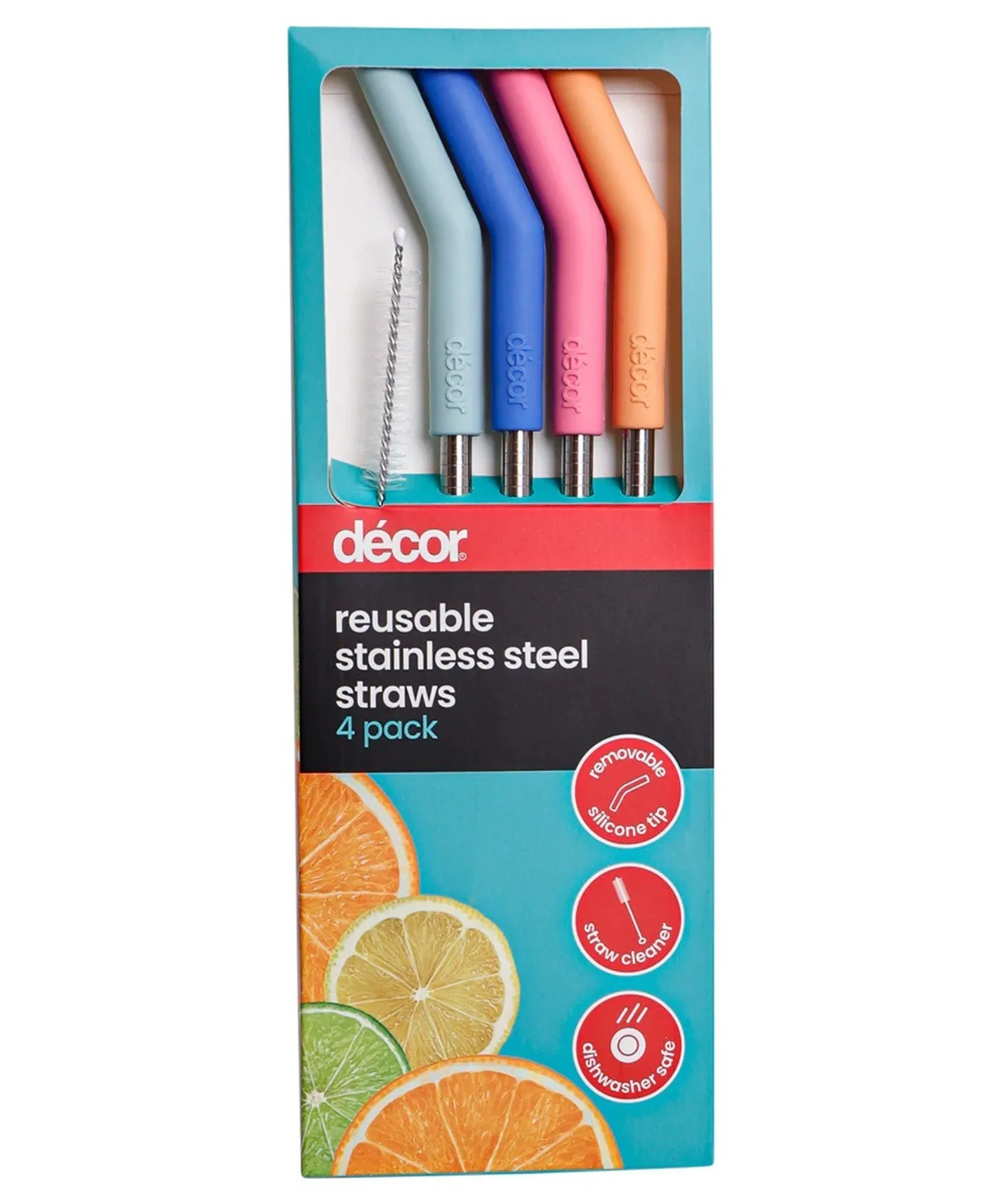 Decor Go 259900 - Reusable Stainless Steel Straws