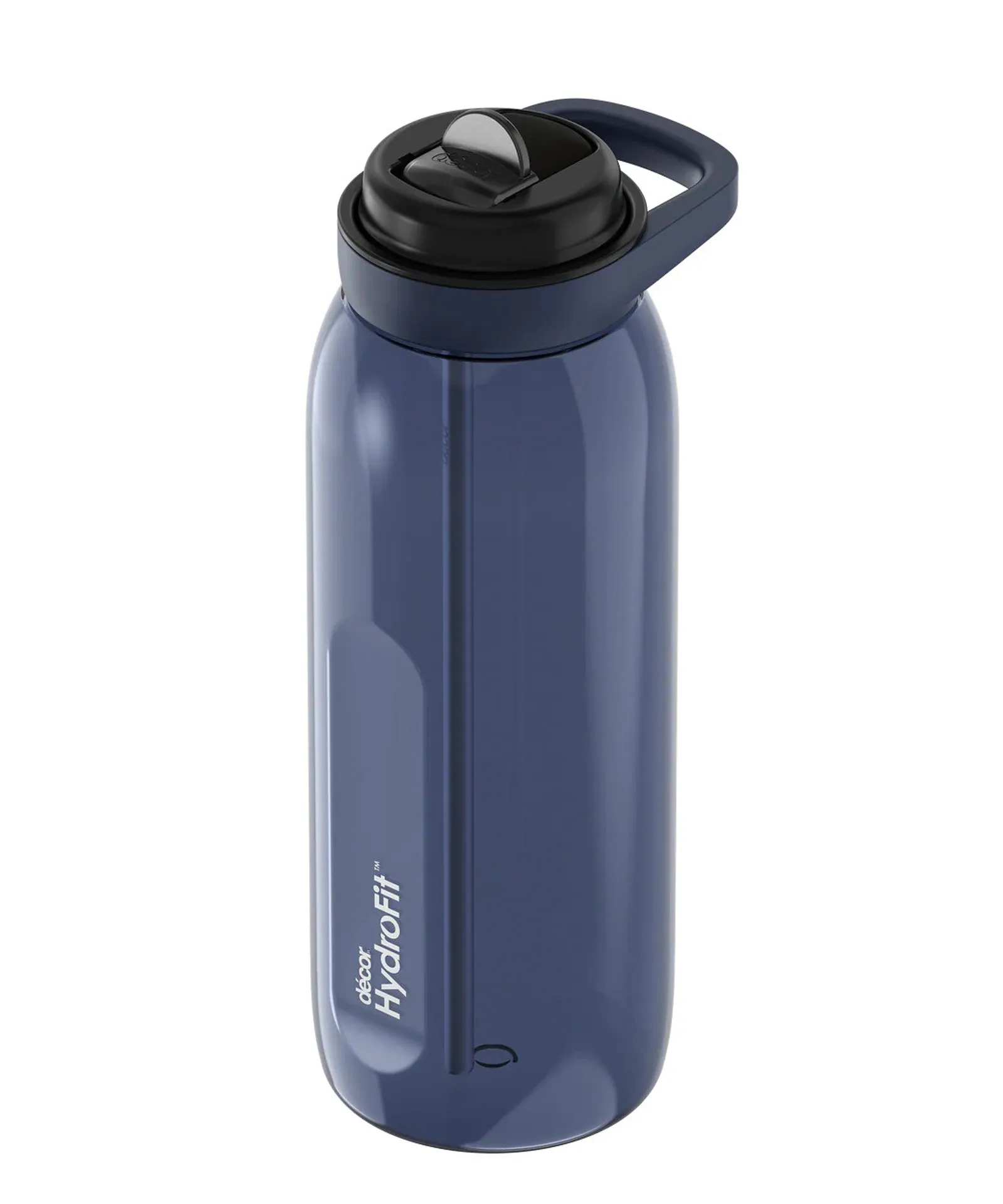 Decor HydroFit 273100 - Soft-Sip Tritan Bottle with Rigid Handle and Stainless Steel Straw, 1.5L