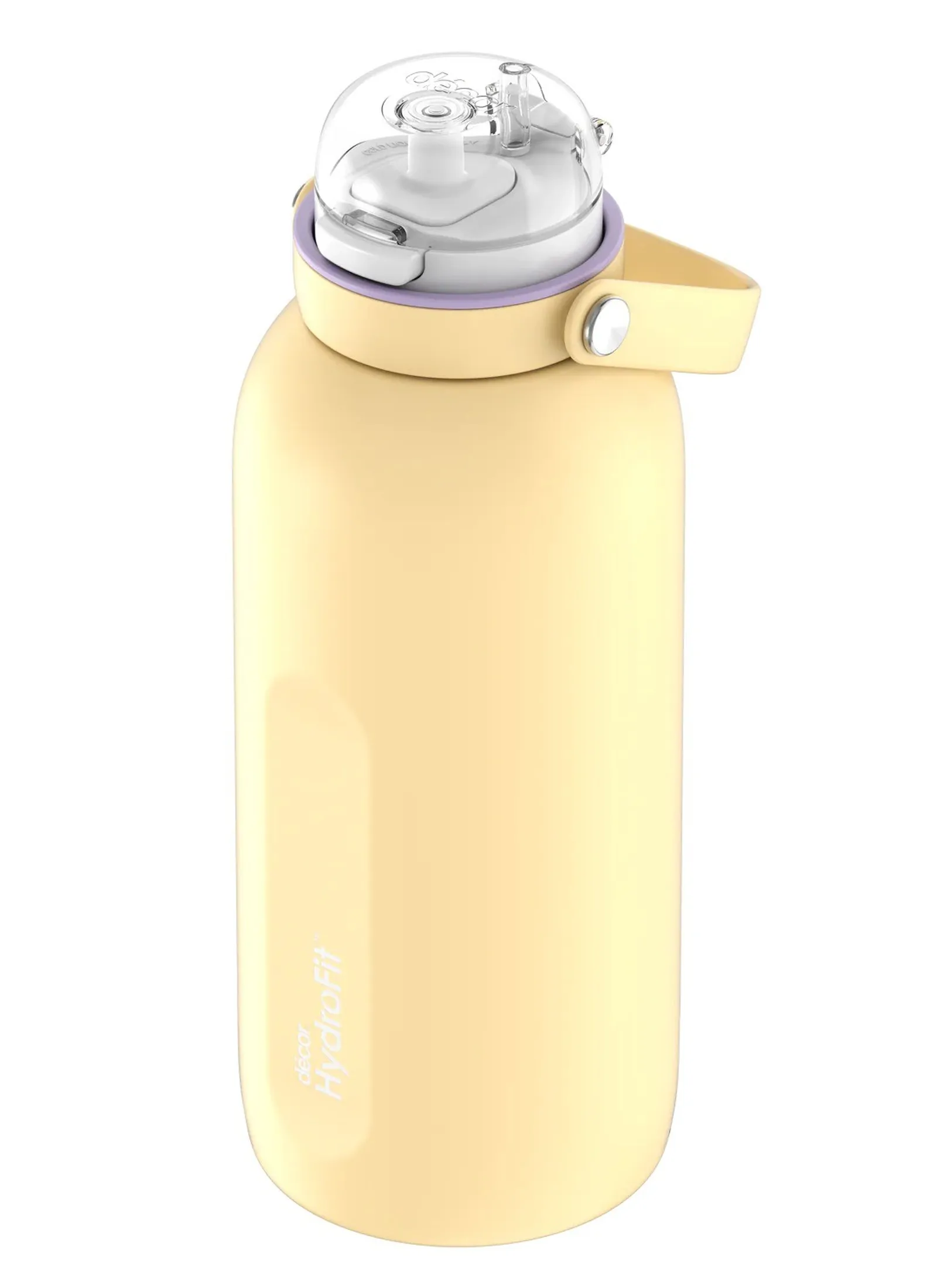 Decor HydroFit 273300 - Insulated Stainless Steel Bottle with Deluxe Straw and Flexi Handle, 1.5L