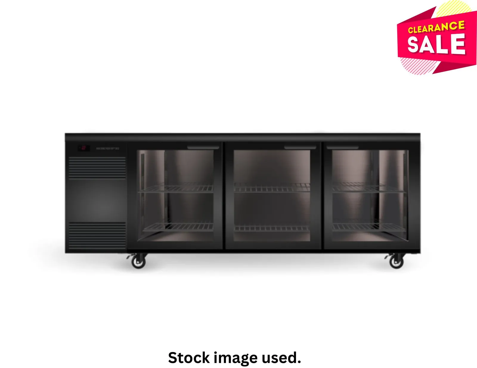 SKOPE CL.3.GSW BackBar 3 Glass Swing Door CounterLine Fridge - Aged Stock