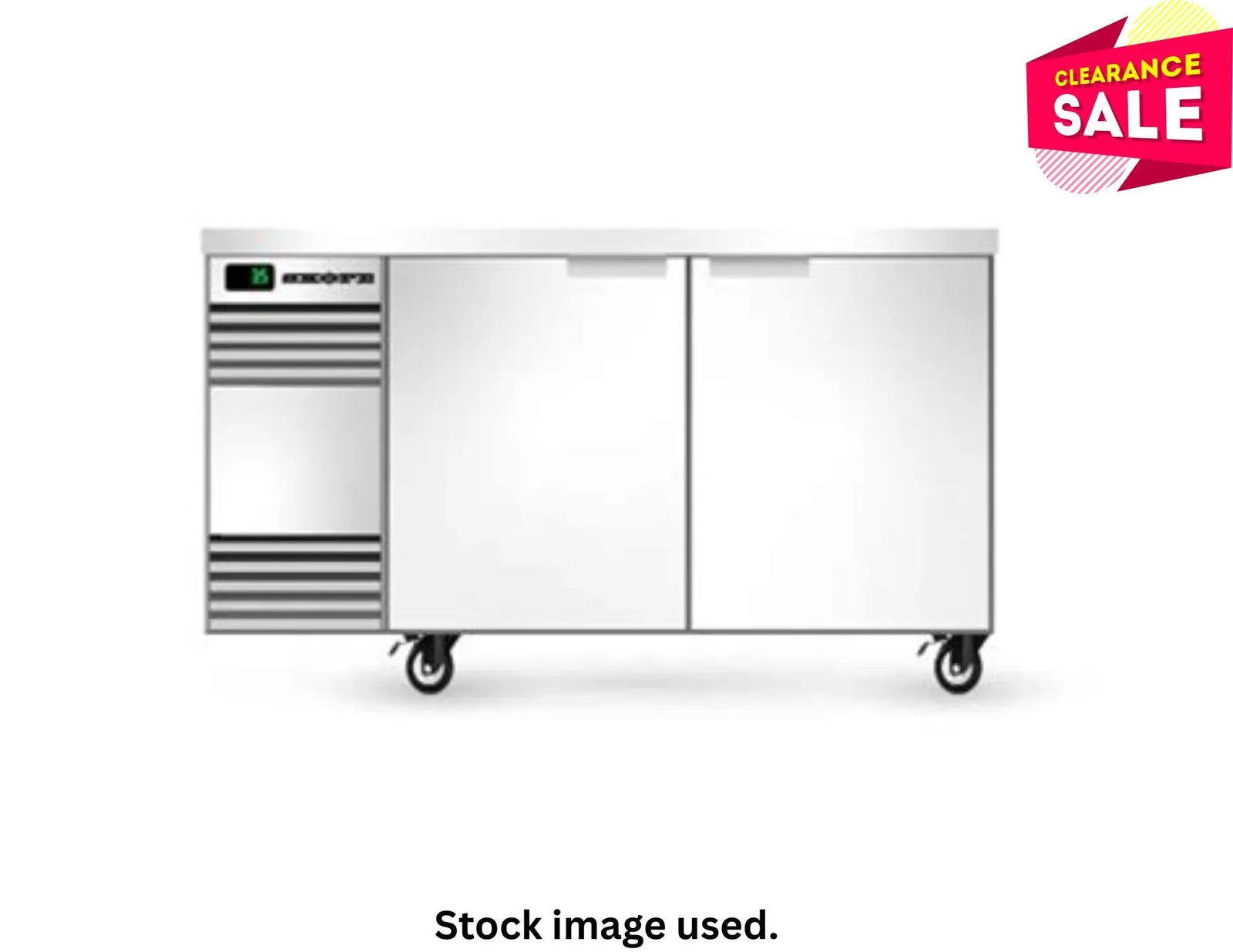 Skope CL.2.SSW BackBar 2 Solid Swing Door CounterLine, Right Hand Stainless Steel - Aged Stock