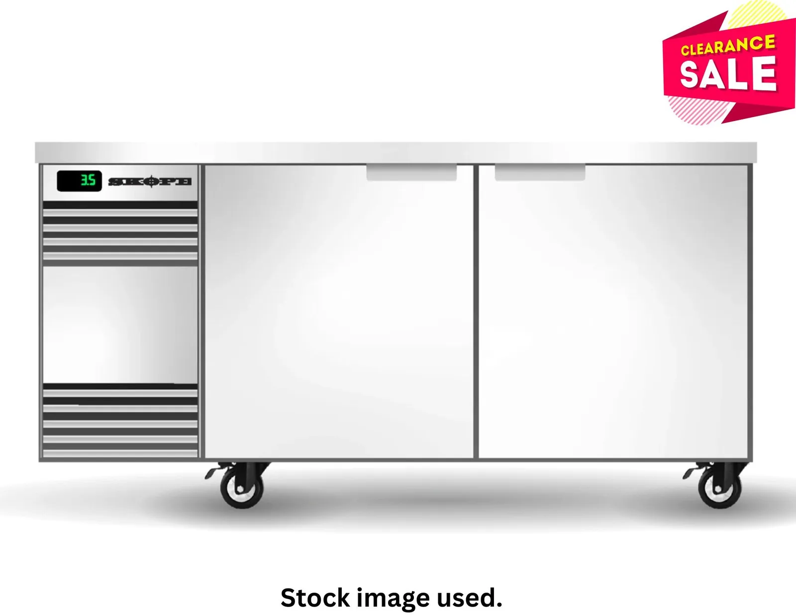 Skope SL.2.SSW BackBar 2 Solid Swing Door SlimLine, Stainless Steel - Aged Stock (2)