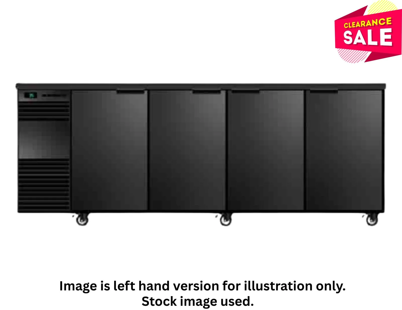 Skope BB.4.SSW BackBar 4 Solid Swing Door Right Hand - Black - Aged Stock