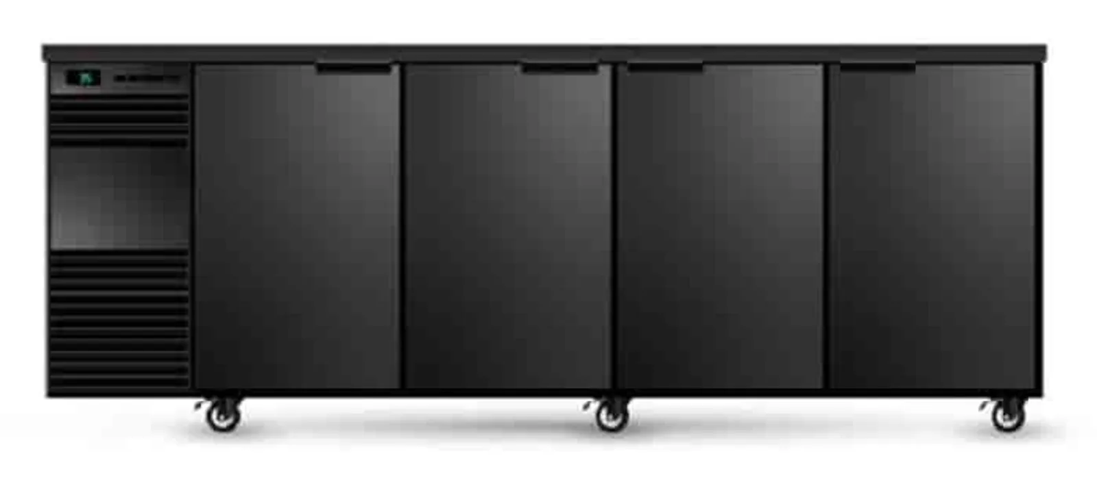 Skope BB.4.SSW BackBar 4 Solid Swing Door Right Hand - Black - Aged Stock
