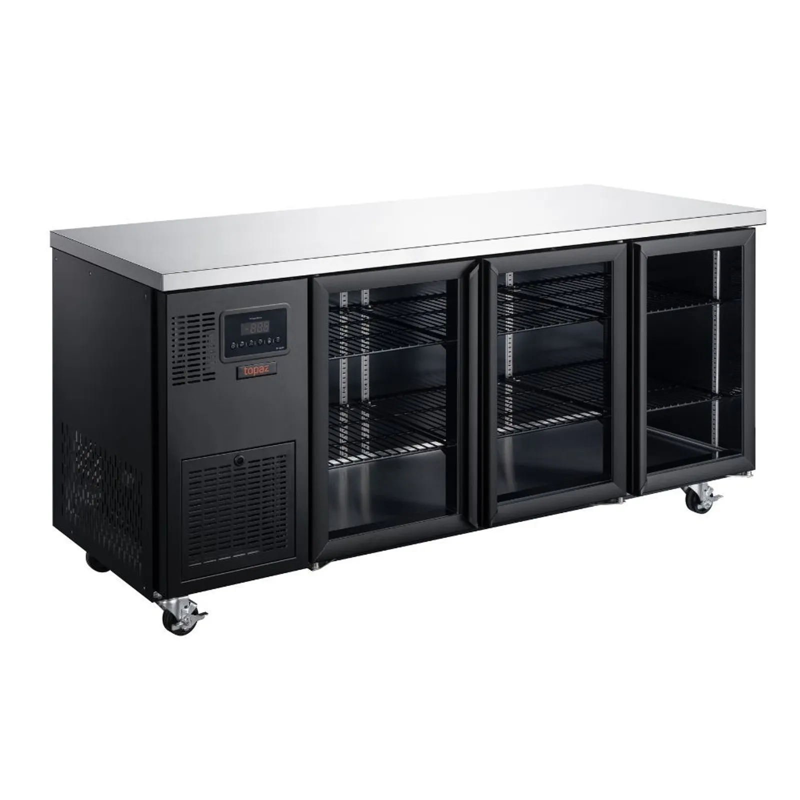 Williams HTU3GBHC Topaz - 3 Glass Door Undercounter Fridge