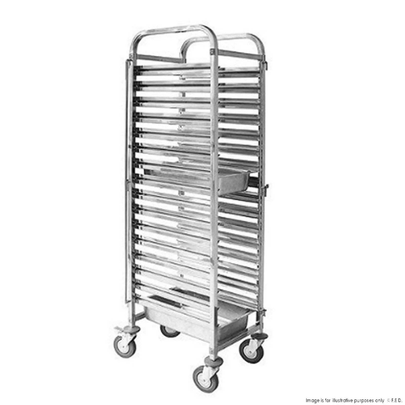 Modular System 404091 - Baking Tray Trolley with 16 Trays