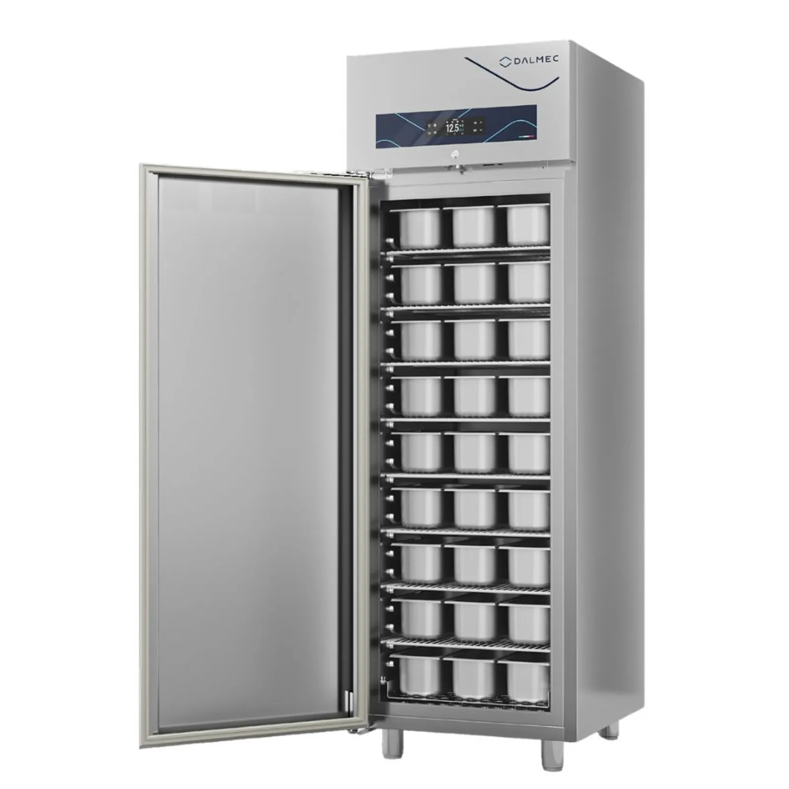 Dalmec GJCC080ABPR - Upright Single-Door Ice-Cream Scoping Freezer 700L Capacity | 54 Tub Ice Cream Capacity