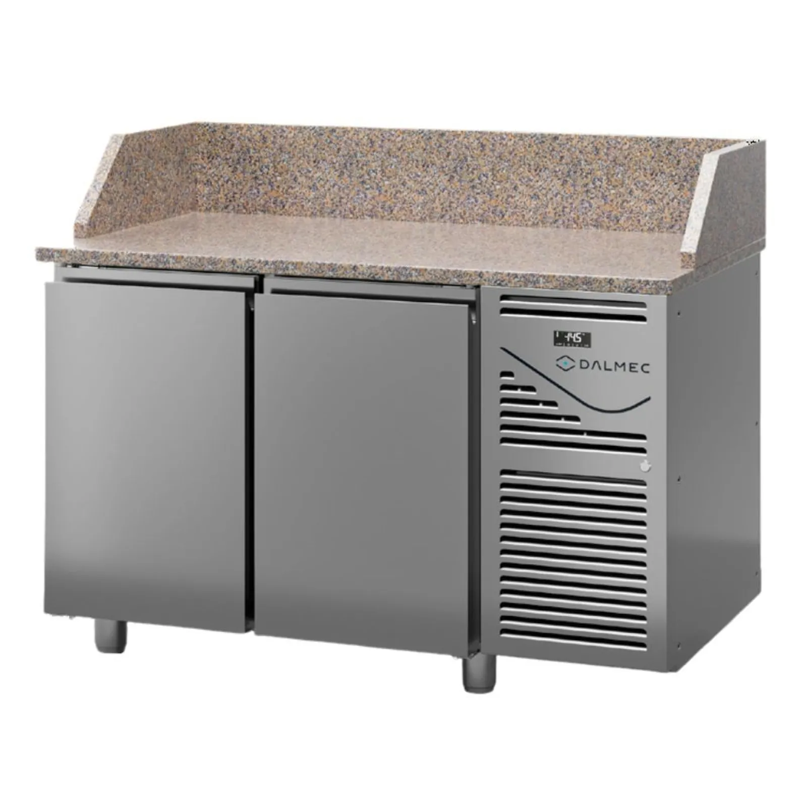Dalmec BPCP802D2GR - 2 Door Granite Top Pizza Preparation Fridge 388L Capacity