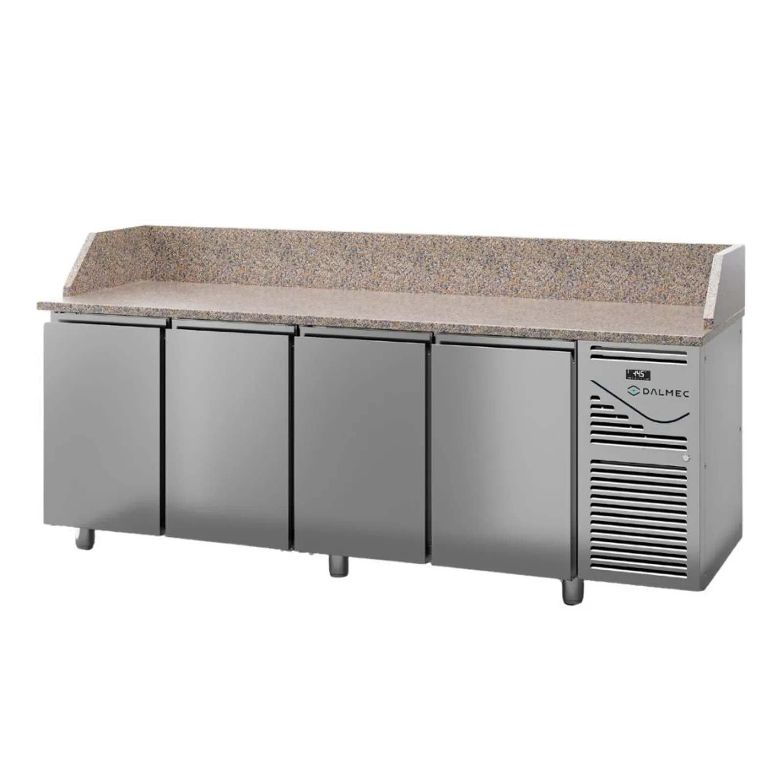 Dalmec BPCP804D2GR - 4 Door Granite Top Pizza Preparation Fridge 798L Capacity