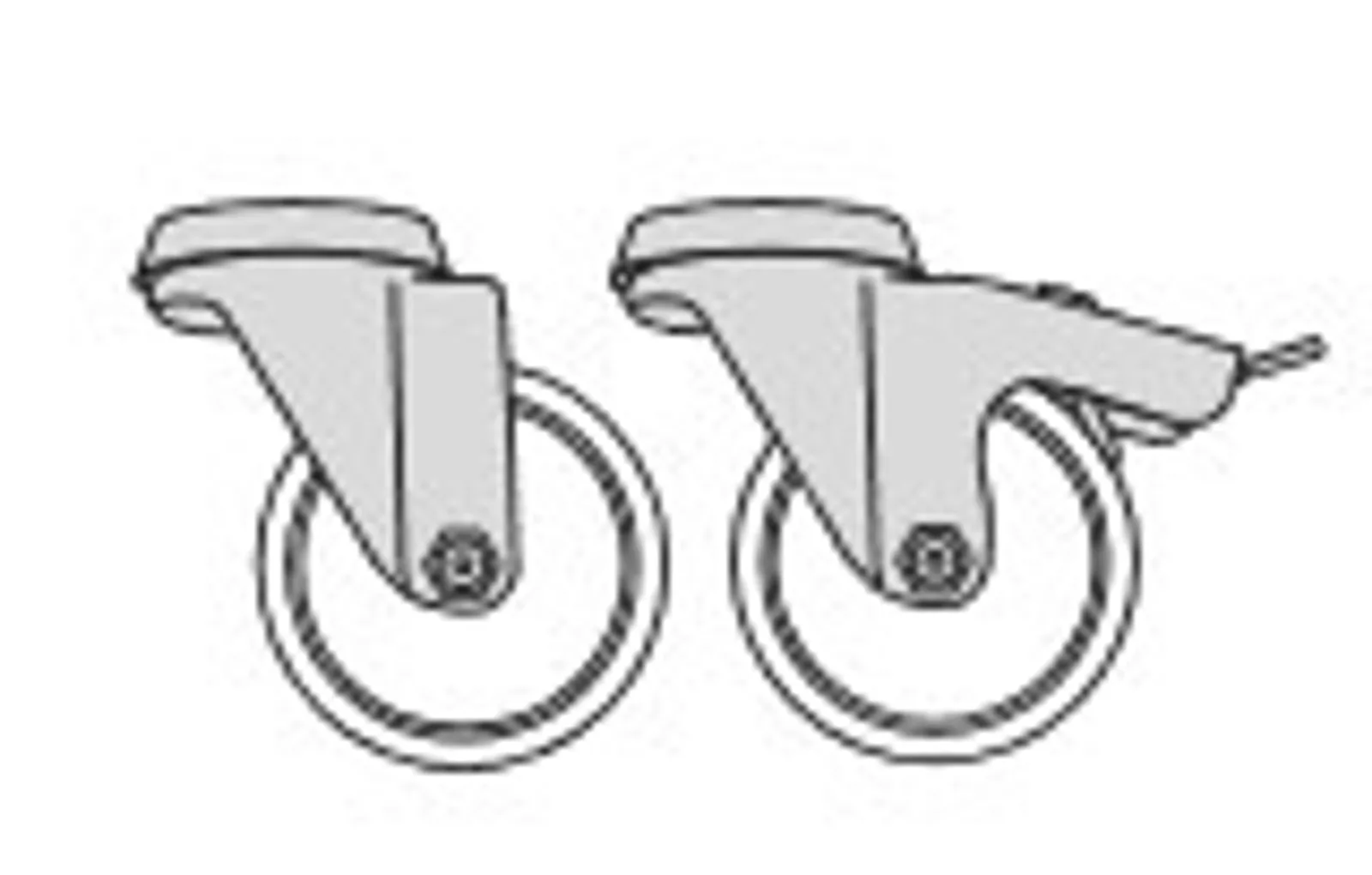 Dalmec AKITRU04 - 4-Wheel kit - H 110 mm Ø 80 mm