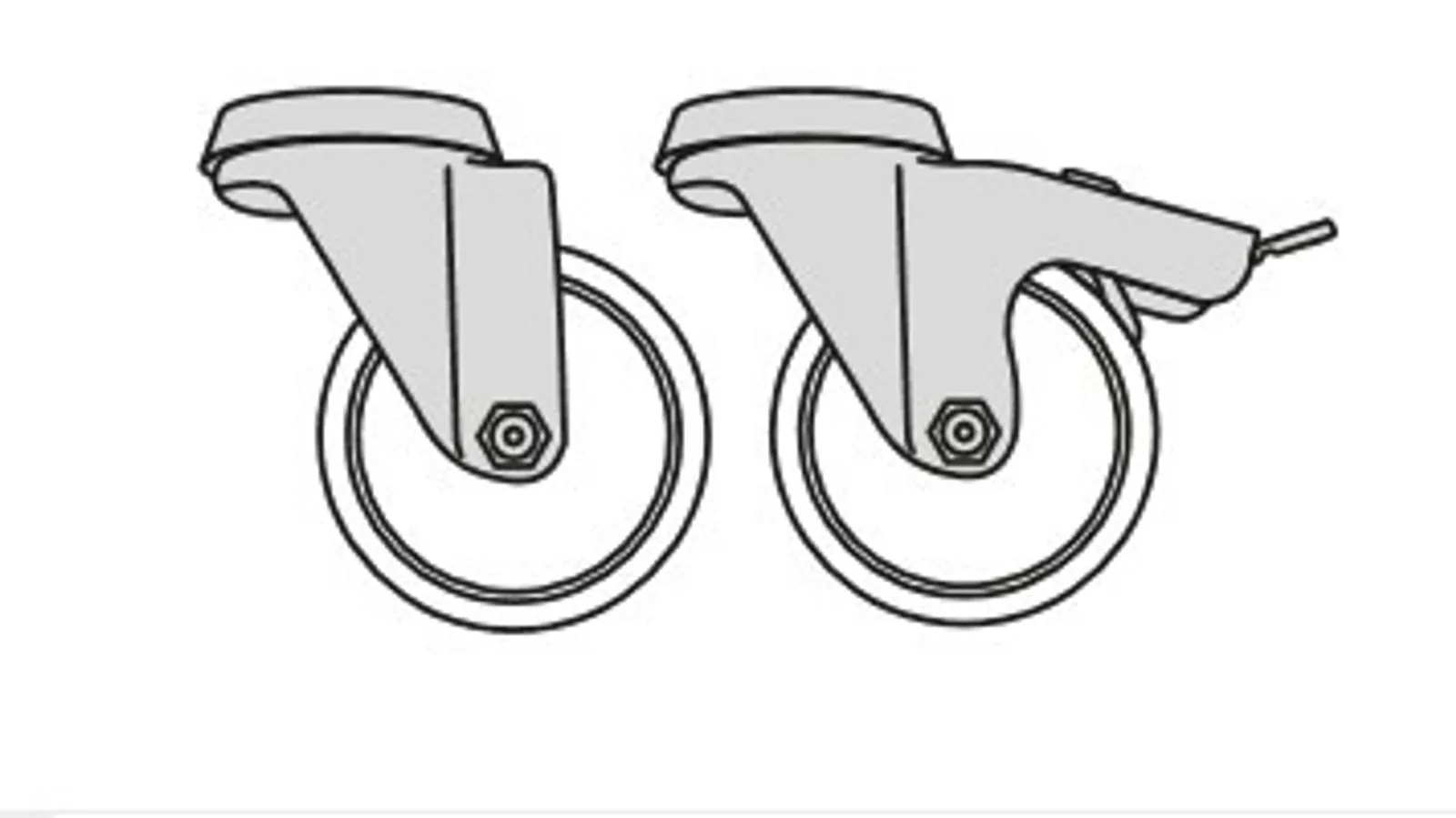 Dalmec AKITRU04100 - 4-Wheel kit - H130mm Ø100mm