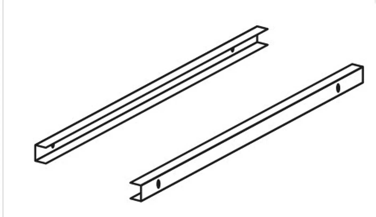 Dalmec AKITGUA90 - Pair of C-Profile Tray Holders