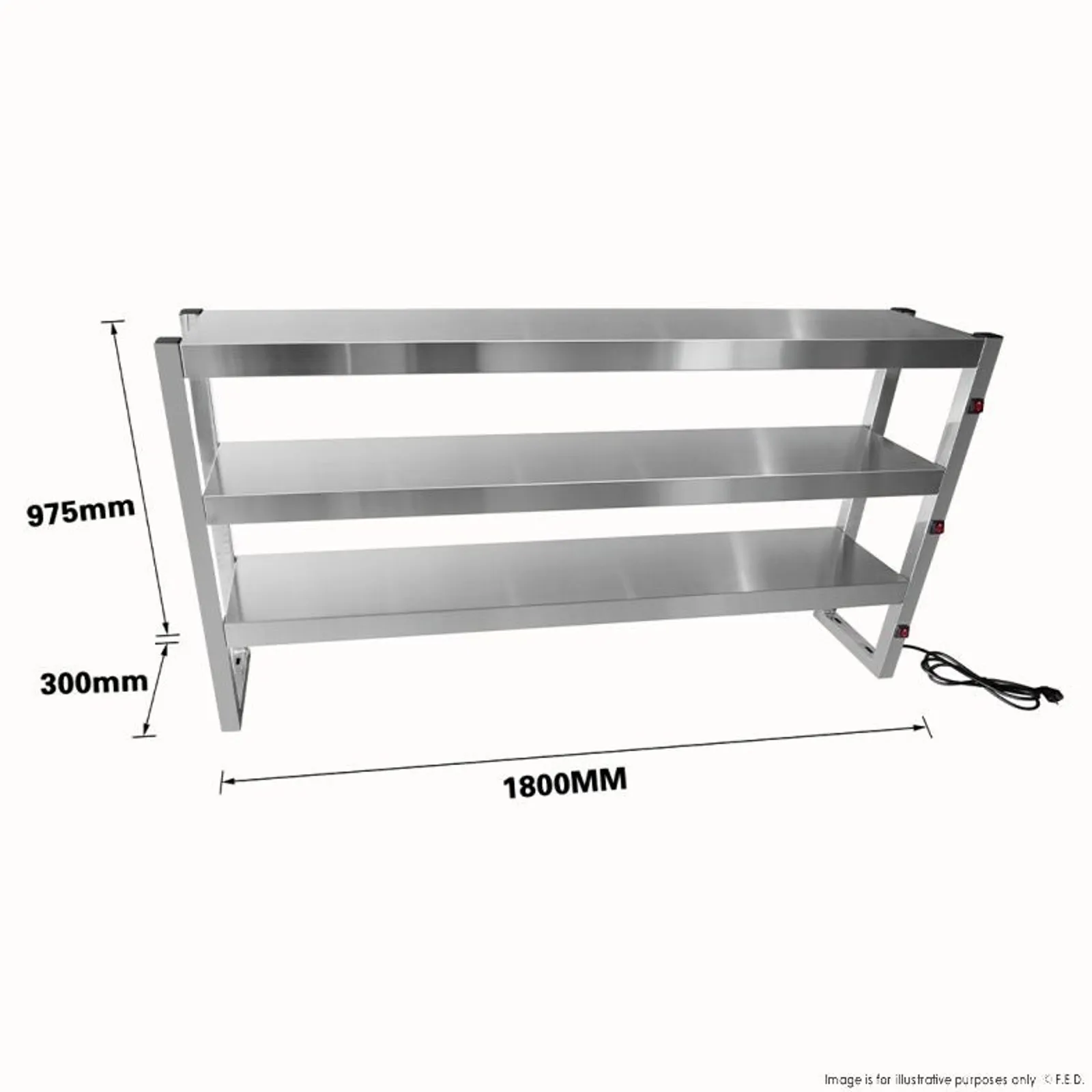 Benchstar FW15L-183 - Commercial Food Warmer with 15 Lamps