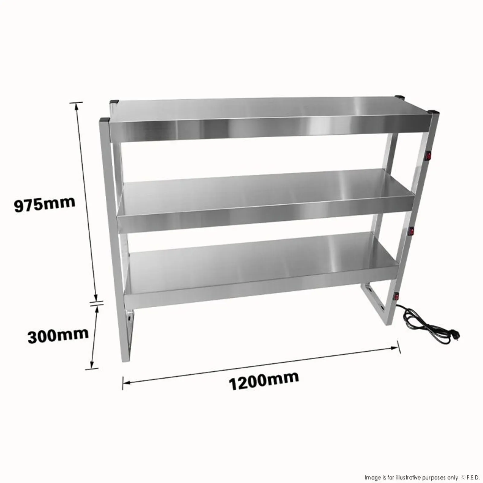 Benchstar FW9L-123 - Commercial Food Warmer with 9 Lamps