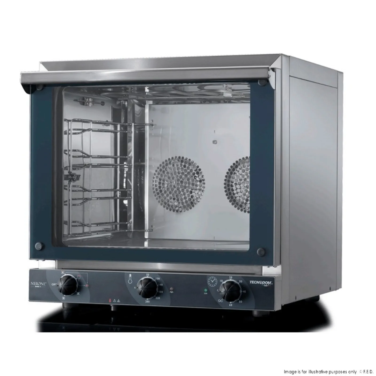 Tecnodom TDE-4CG - Nerone EKO 435x350 Tray Convection Oven with Grill