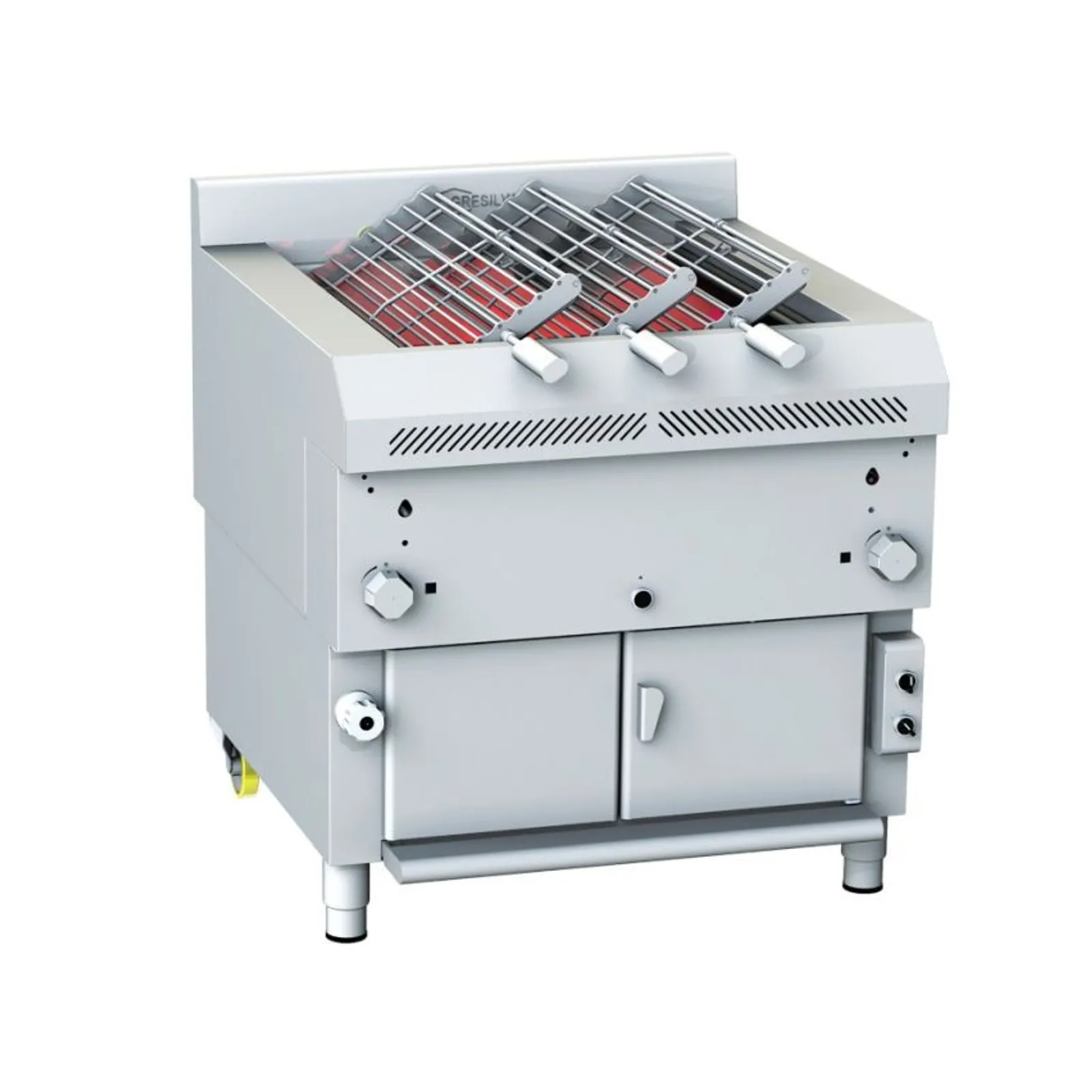 Gresilva GRE.R3.A10 - Line 9 Compact Triple Spit Rotating Gas Rotisserie 650 x 740mm