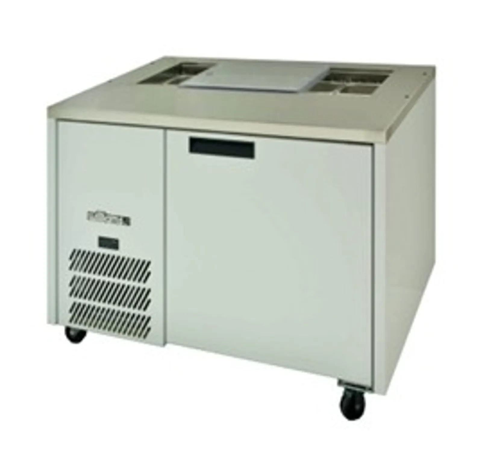 Williams HJ1SCBA-000-N - Jade Sandwich 1 Door White Colorbond Prep Counter Refrigerator w/ Blown Air Well w/o Canopy