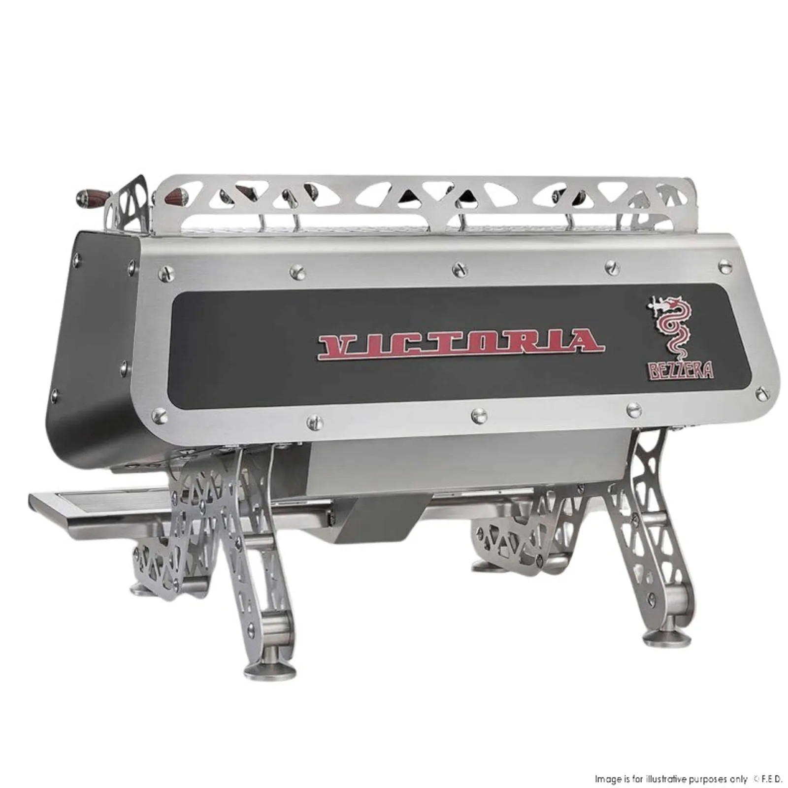 Bezzera BZVICTORIA2B - VICTORIA Black 2-Group Professional Espresso Machine