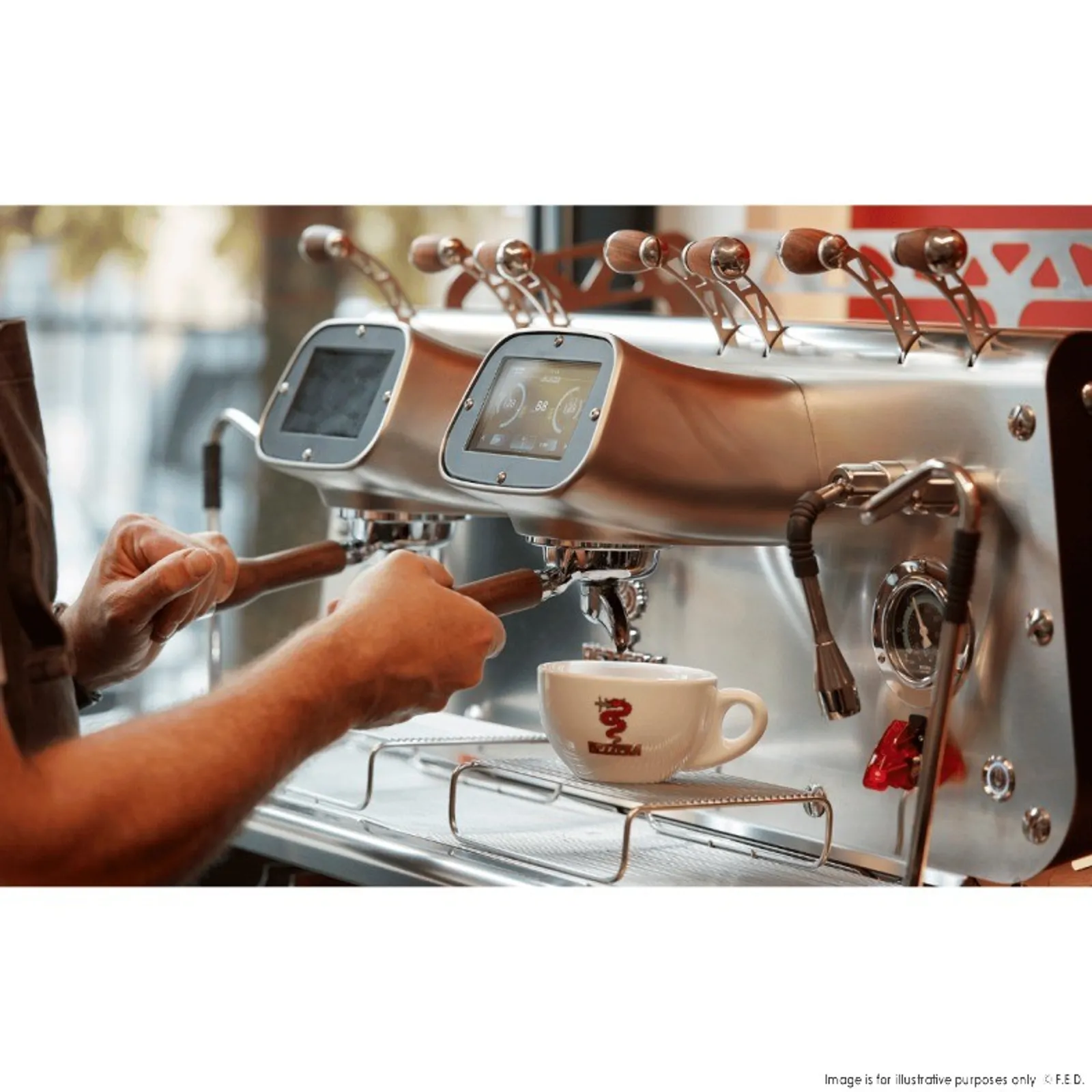 Bezzera BZVICTORIA2B - VICTORIA Black 2-Group Professional Espresso Machine