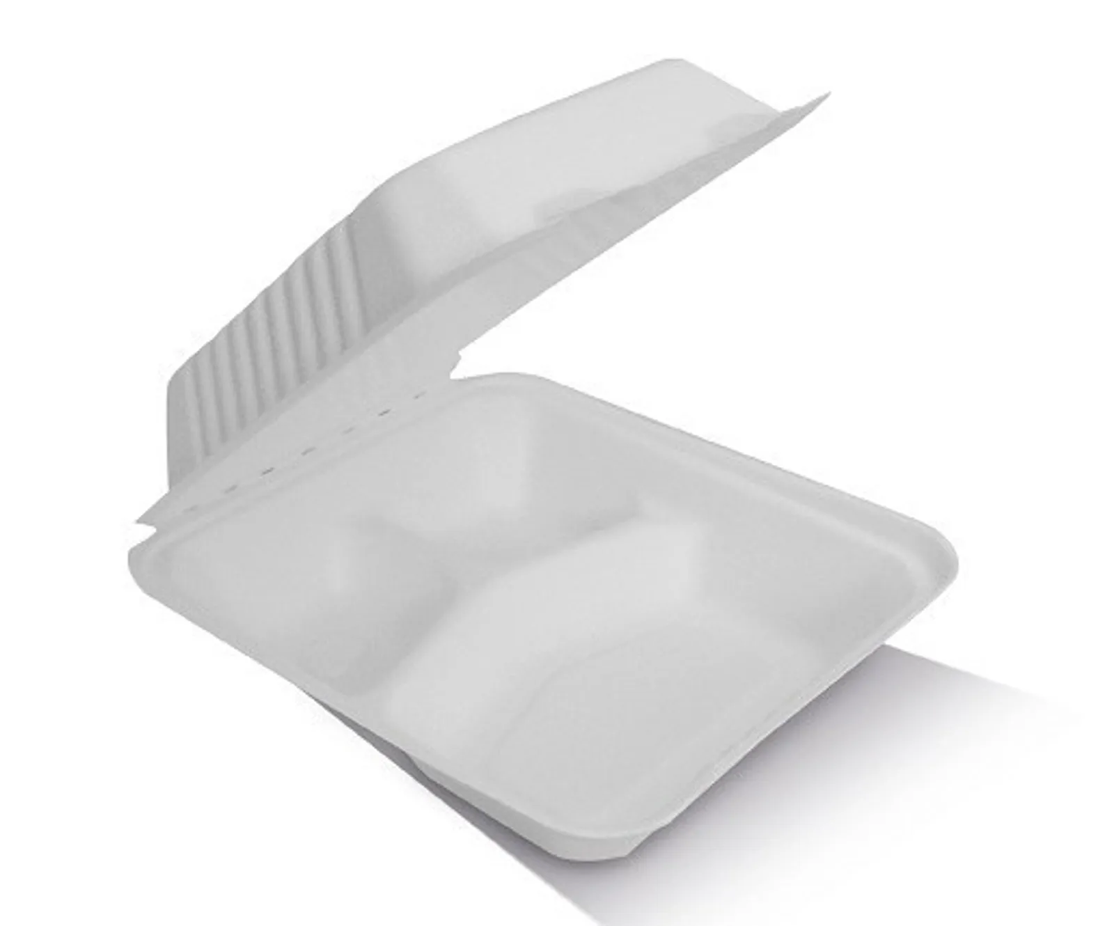 Pac Trading A-SH08-3 8" Clamshell / 3 Compartments 203 x 203 x 58mm CARTON